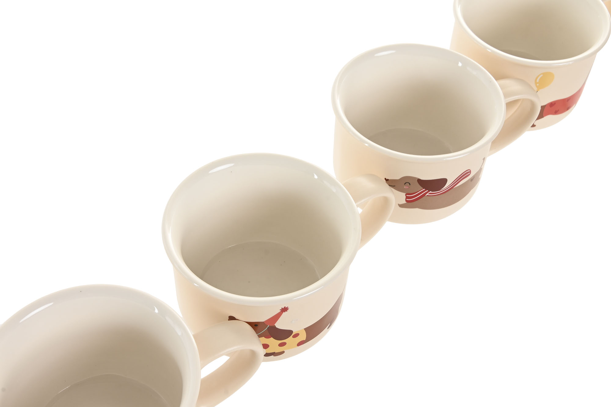 MUG PORCELANA 19X9X6.6CM 250ML PERRO GORRO 3