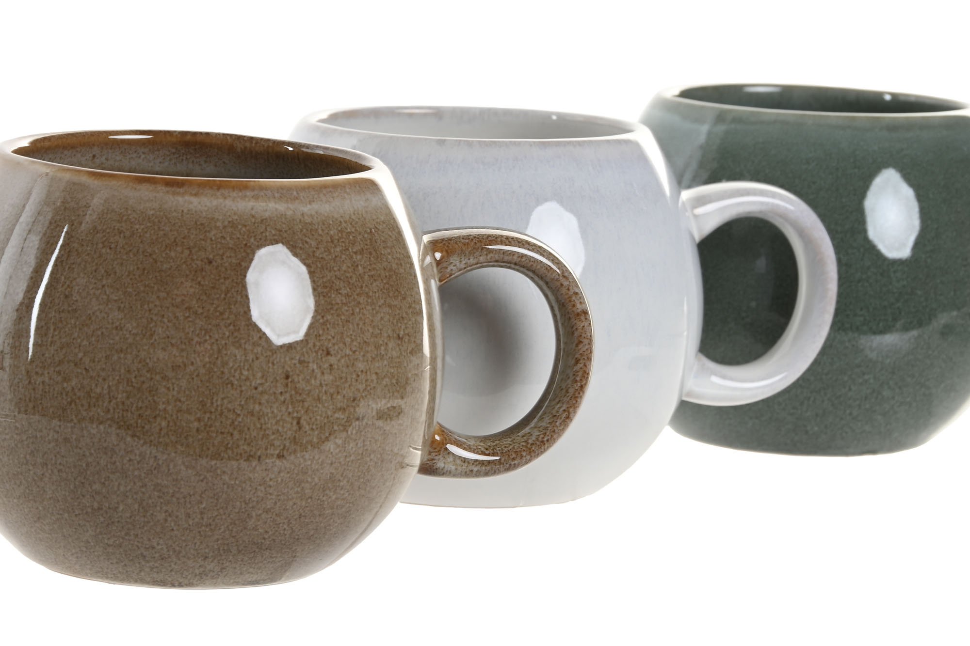 MUG GRES ESMALTADO 15X12X9 510ML MARRON 2