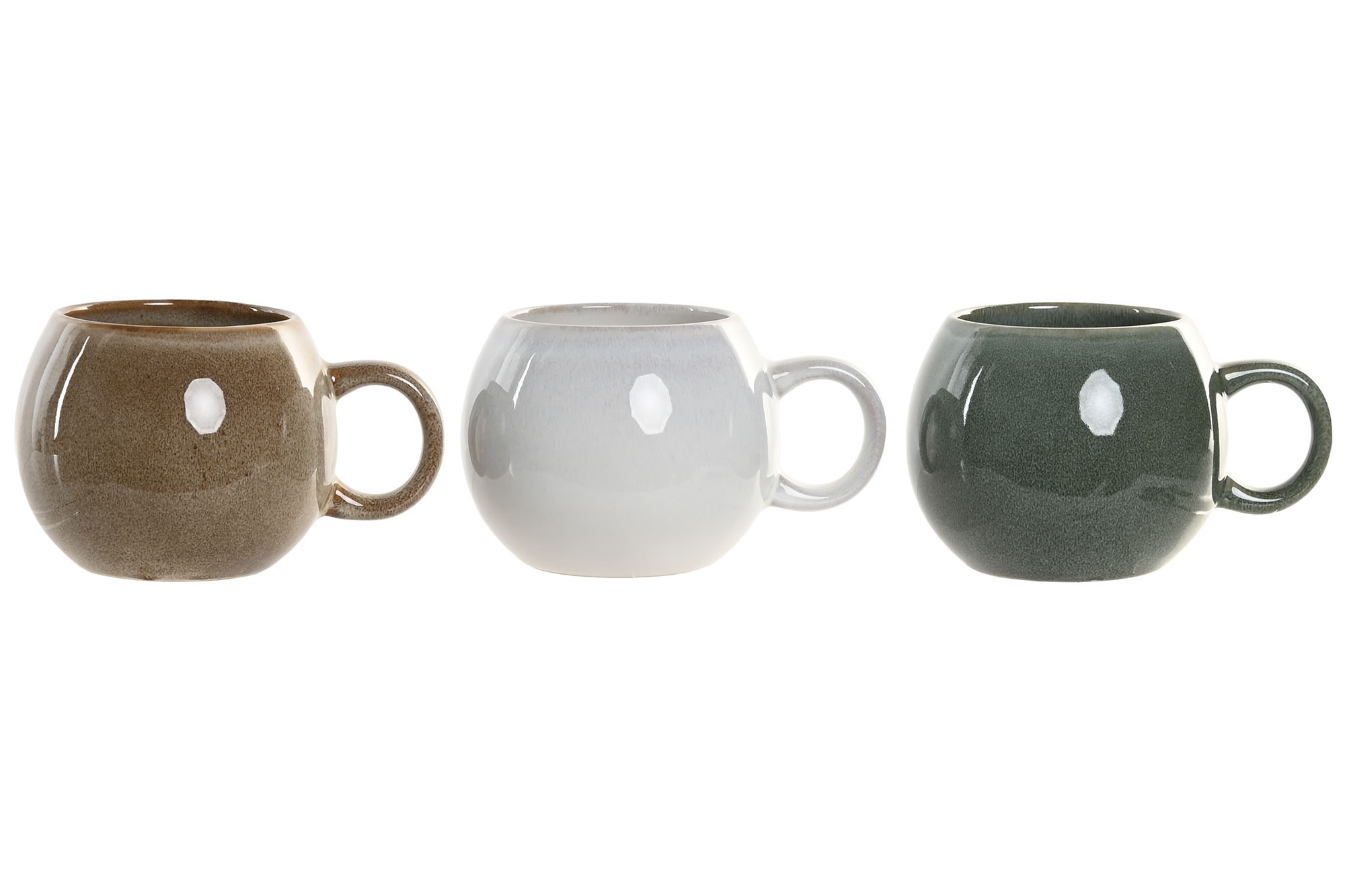 MUG GRES ESMALTADO 15X12X9 510ML MARRON