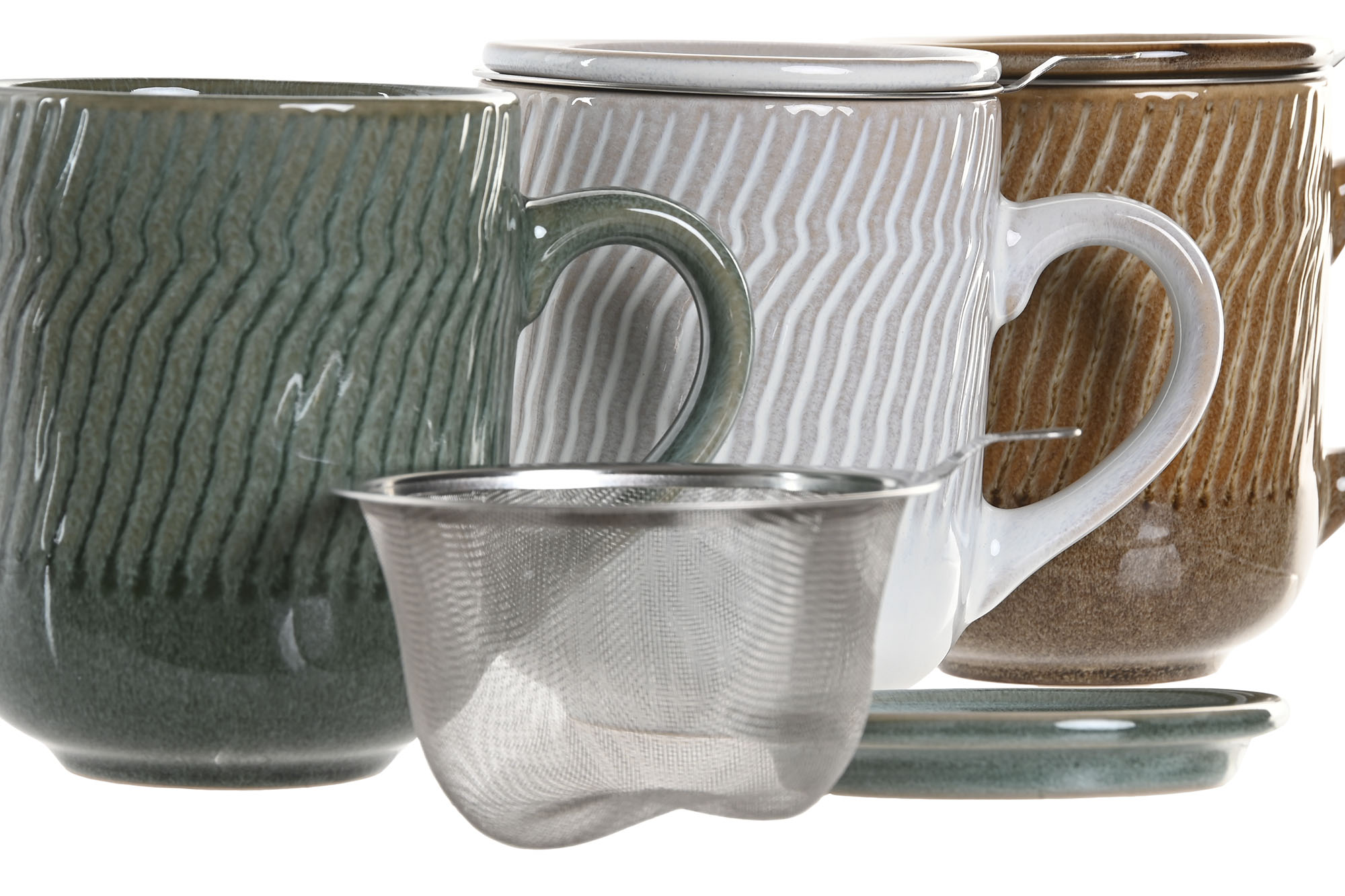 MUG INFUSIONES GRES 12X8,5X10,5 360ML BLANCA 2