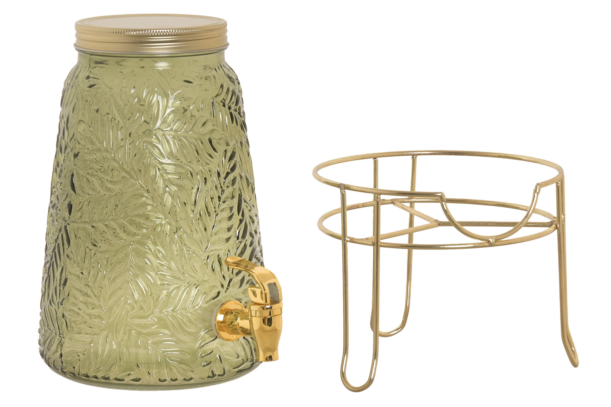 DISPENSADOR BEBIDAS CRISTAL 19,3X19,3X36 3,3L HOJA 2