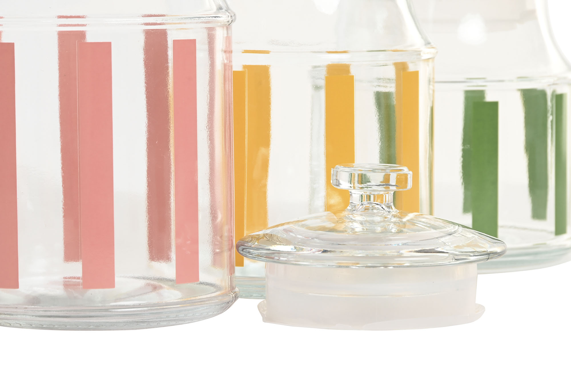 BOTE SET 3 CRISTAL 11,6X11,6X20,6 1.2L/1L/ RAYAS 2