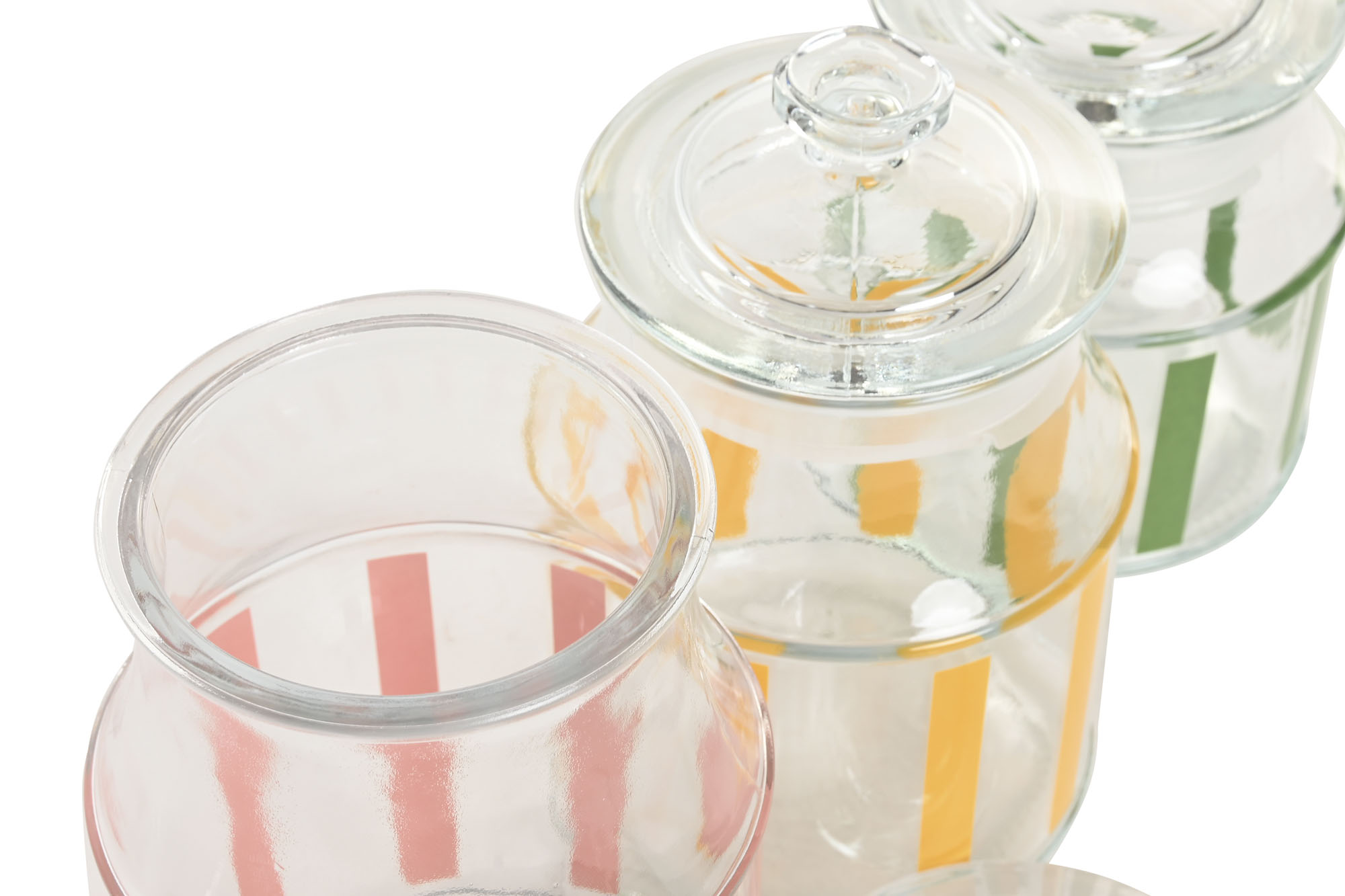 BOTE SET 3 CRISTAL 11,6X11,6X20,6 1.2L/1L/ RAYAS 3