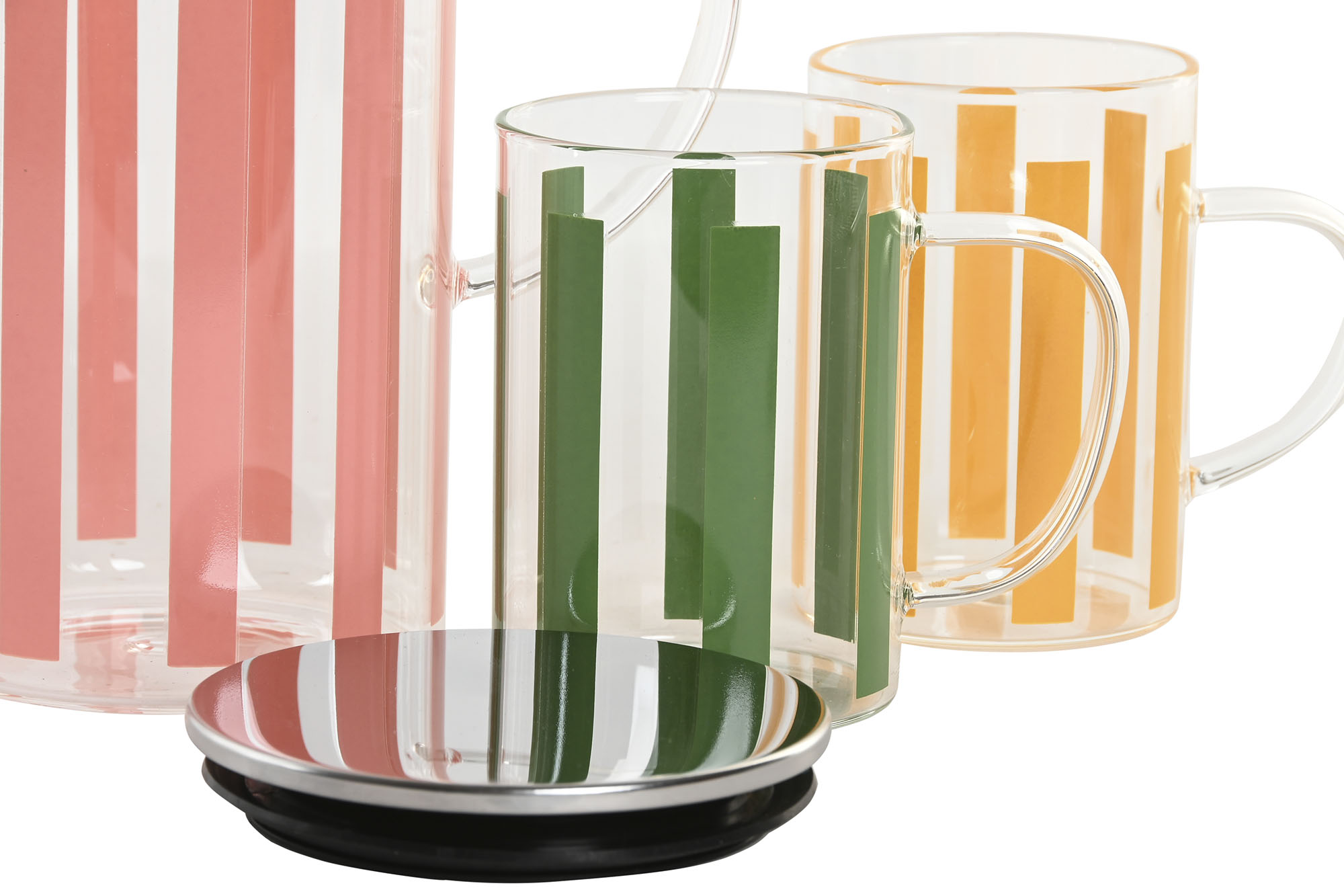 JARRA SET 3 CRISTAL INOX 17X10X22,5 1.2L - 3 RAYAS 2