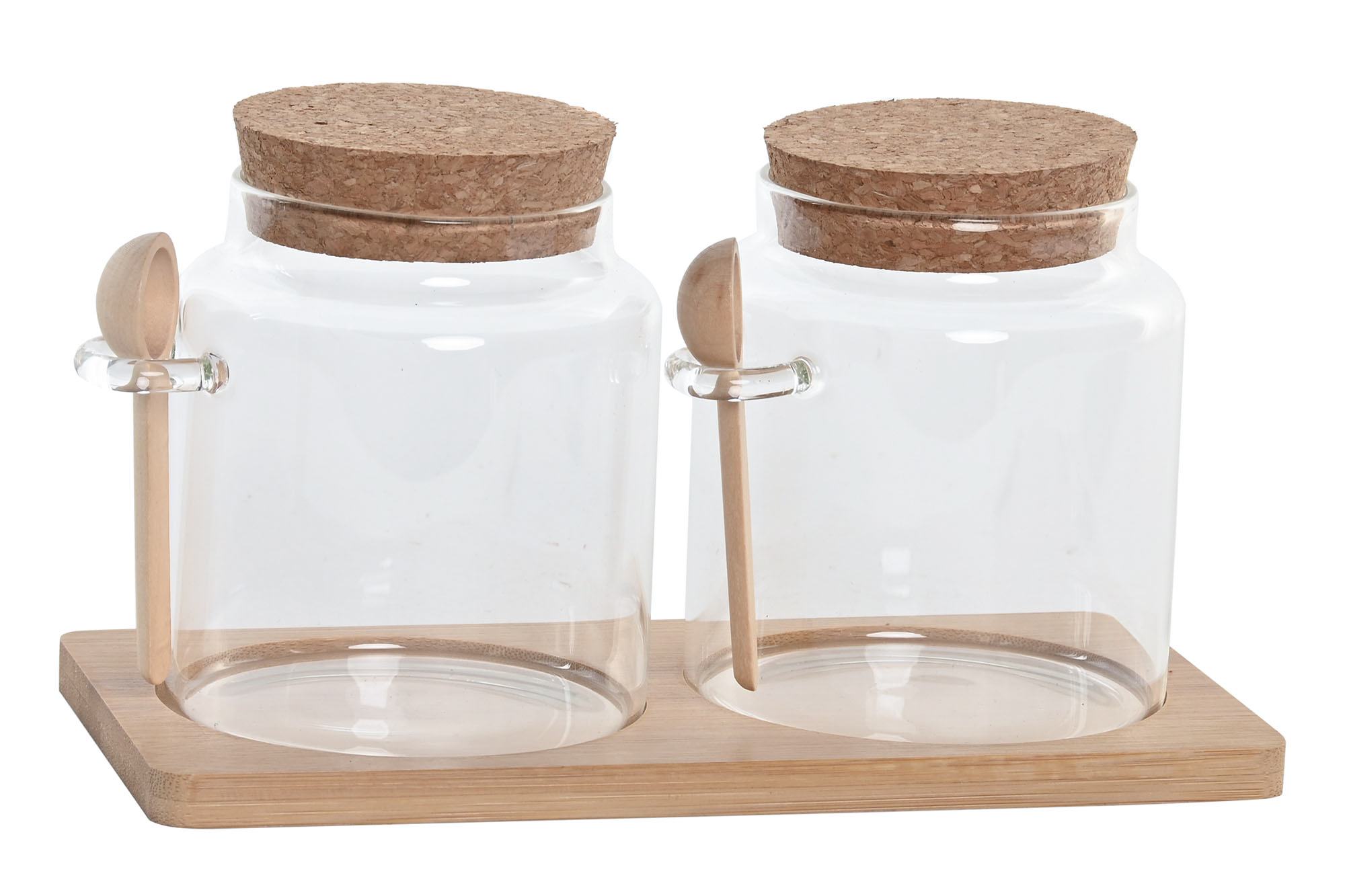 ESPECIERO SET 2 CRISTAL BAMBU 21X11X11 400ML/40