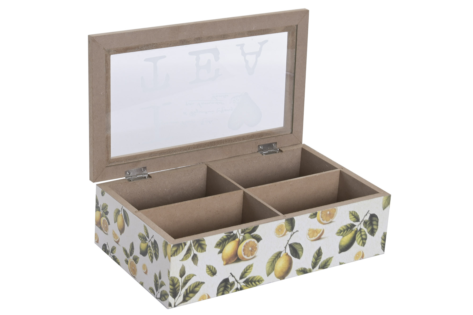 CAJA INFUSIONES MDF CRISTAL 24X14X7 LIMONES 2