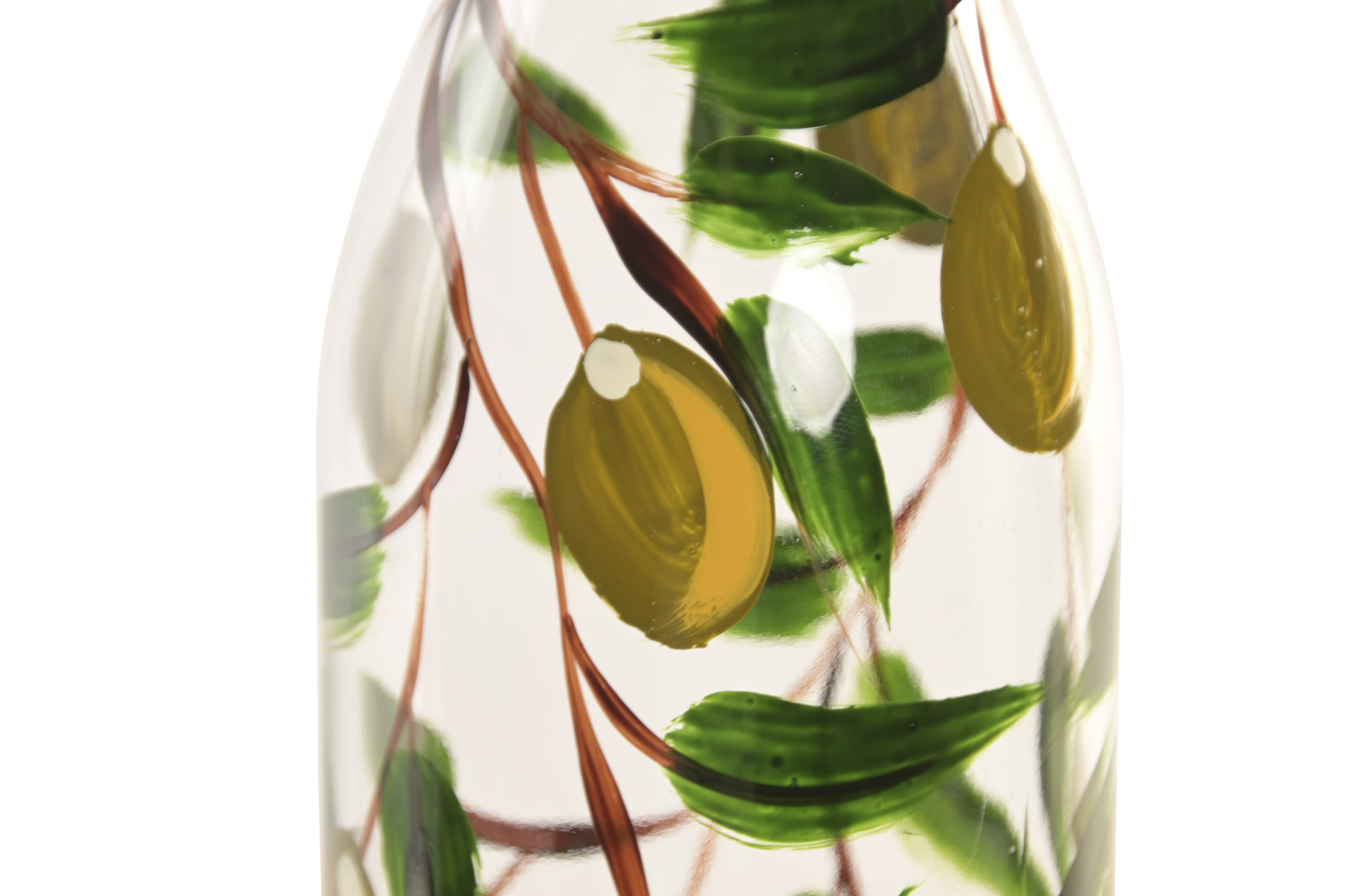 BOTELLA CRISTAL INOX 8X8X32 1L OLIVO IMPRESO VERDE 2