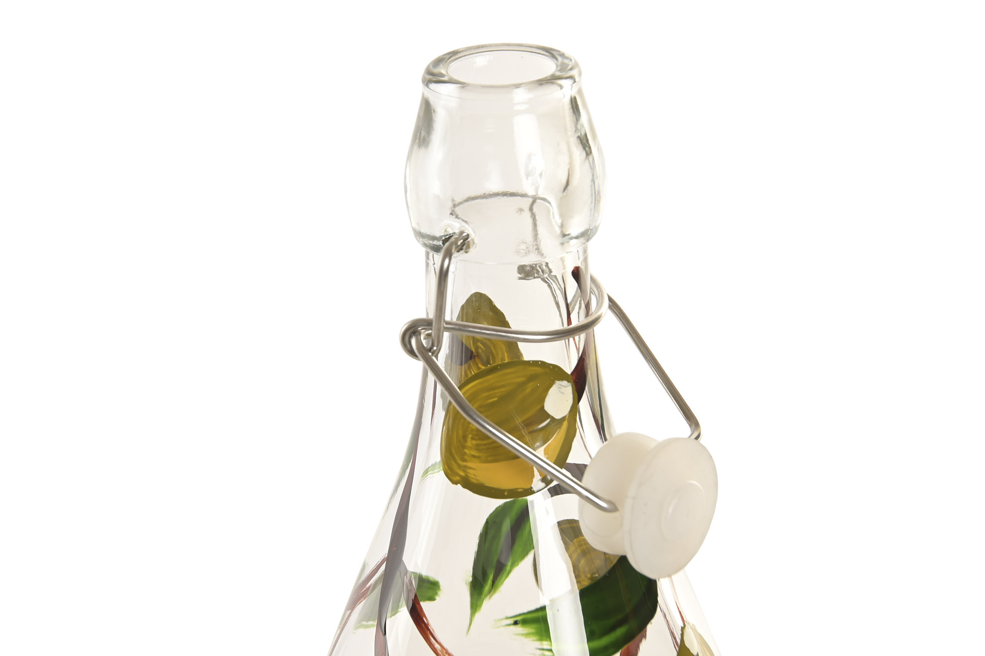 BOTELLA CRISTAL INOX 8X8X32 1L OLIVO IMPRESO VERDE 3