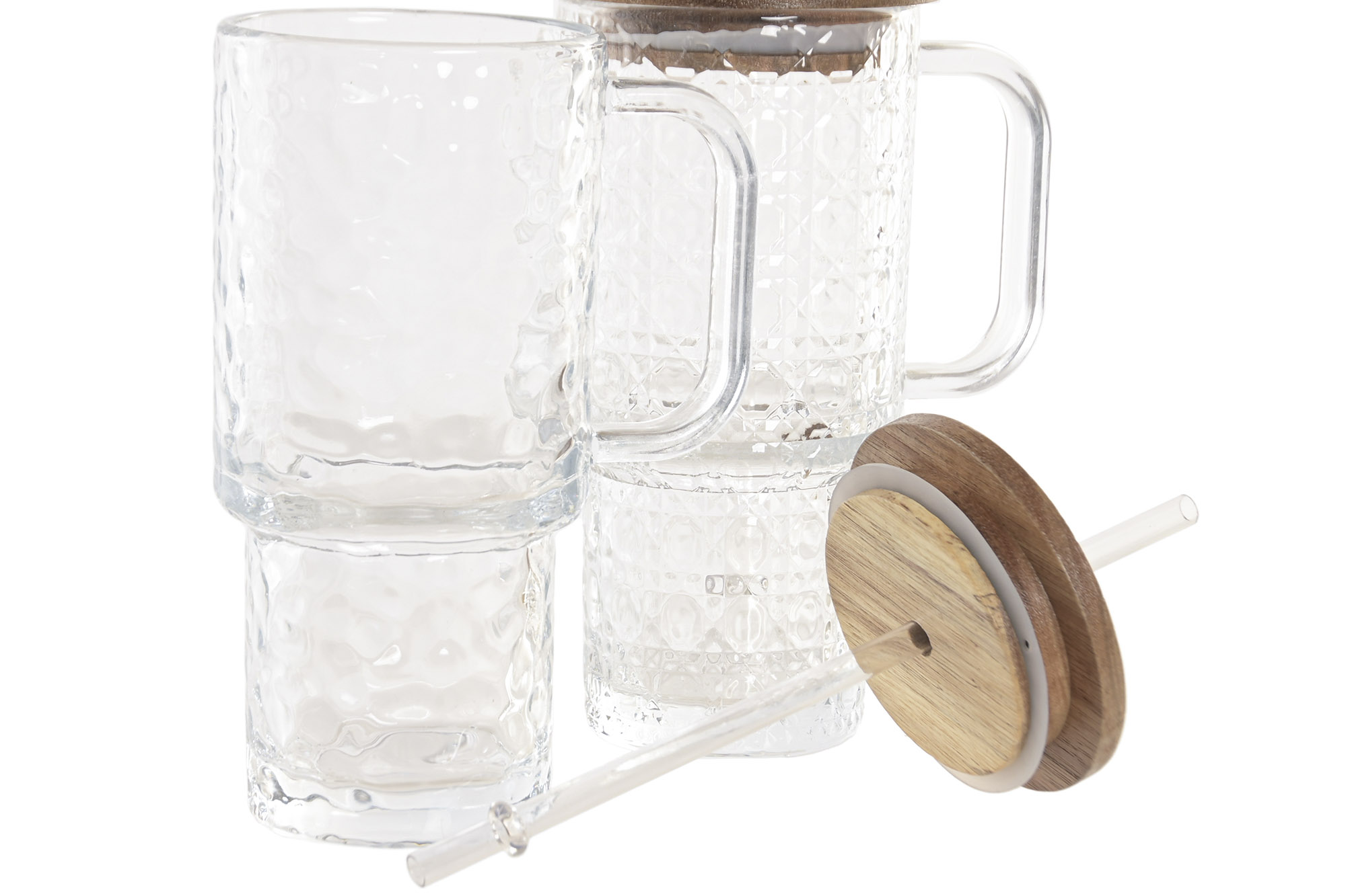 MUG CRISTAL ACACIA 11X9X23 430ML RELIEVE MIMBRE 2