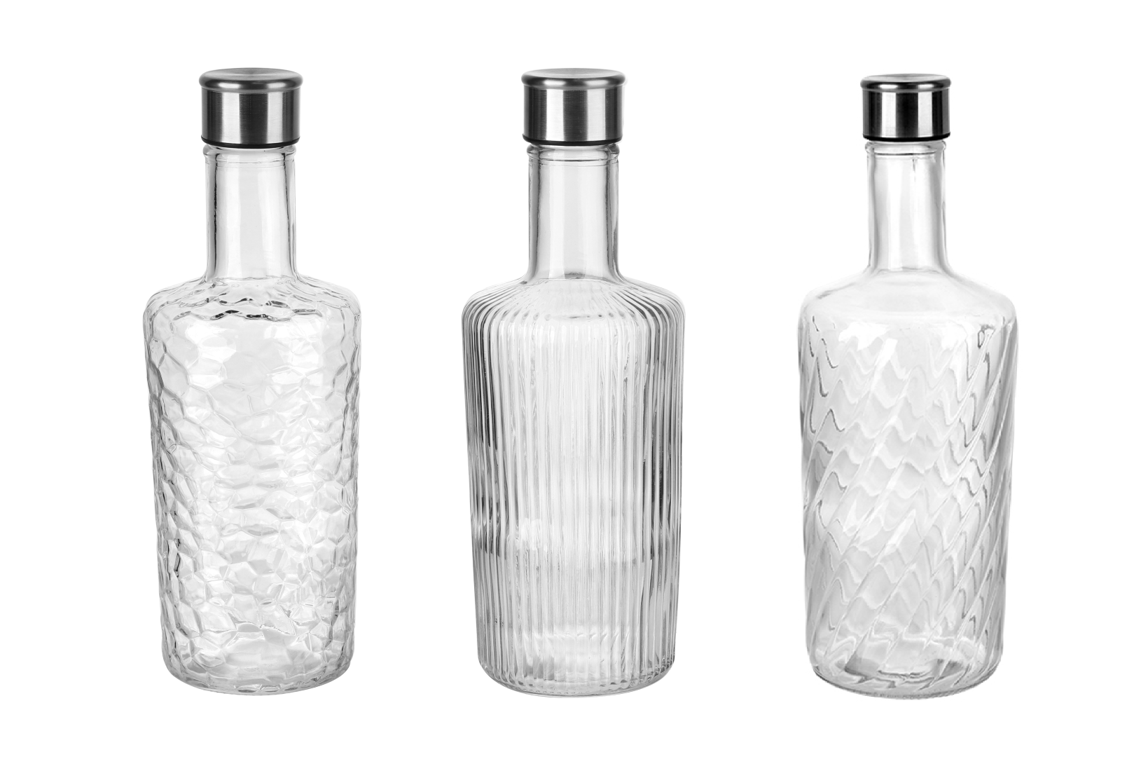 BOTELLA CRISTAL INOX 8X8X26,5 1L RAYAS NIDO