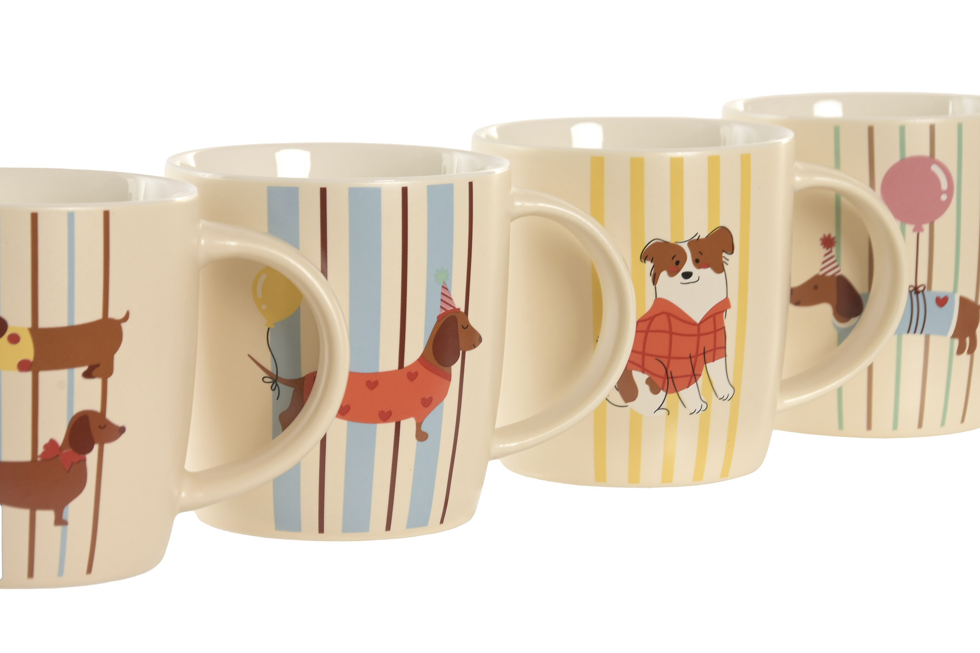MUG PORCELANA 12X8,5X9,5 365ML PERRO GORRO NARANJA 2