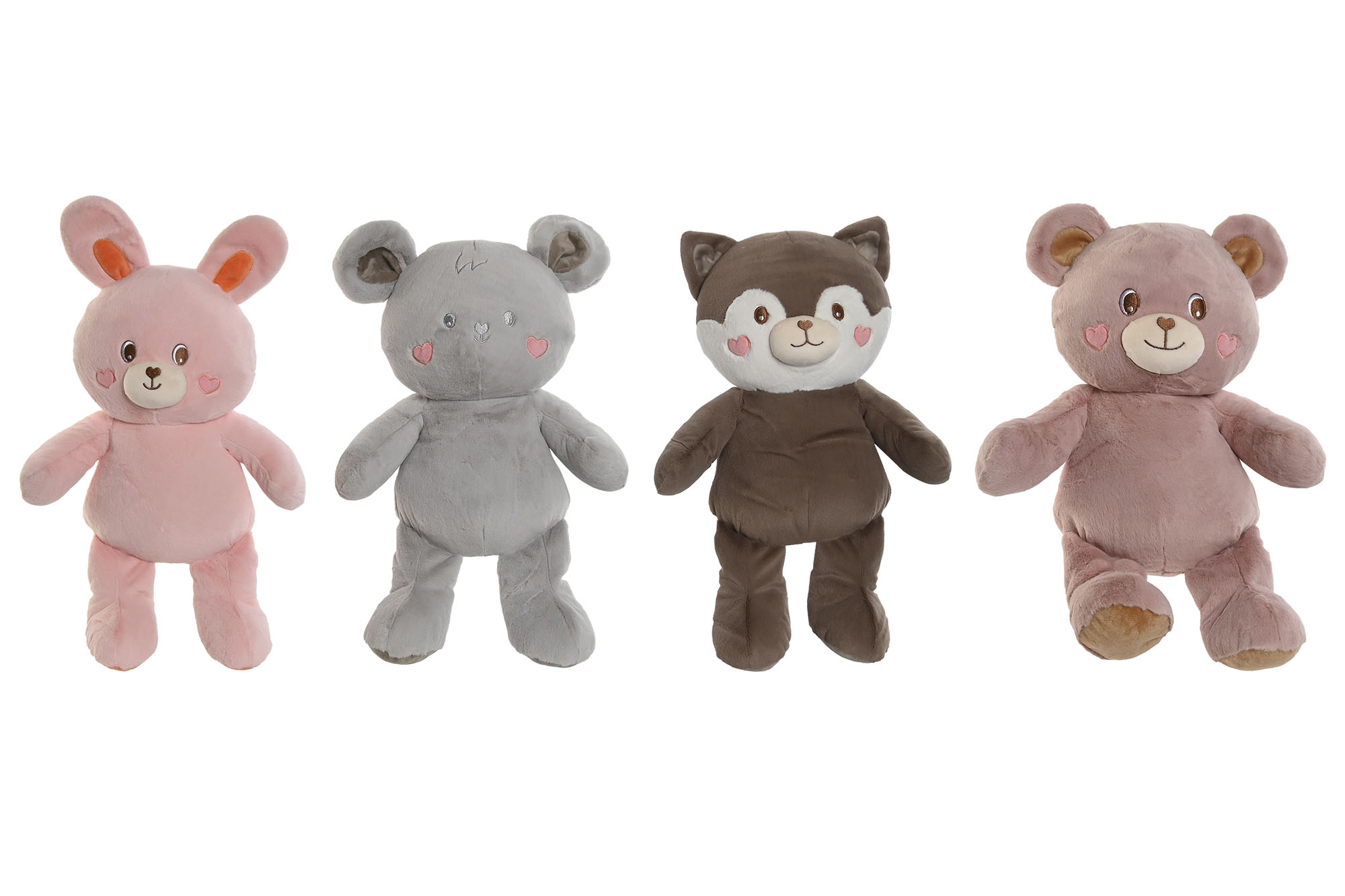 PELUCHE POLIESTER 28X22X32 , ANIMAL GRIS