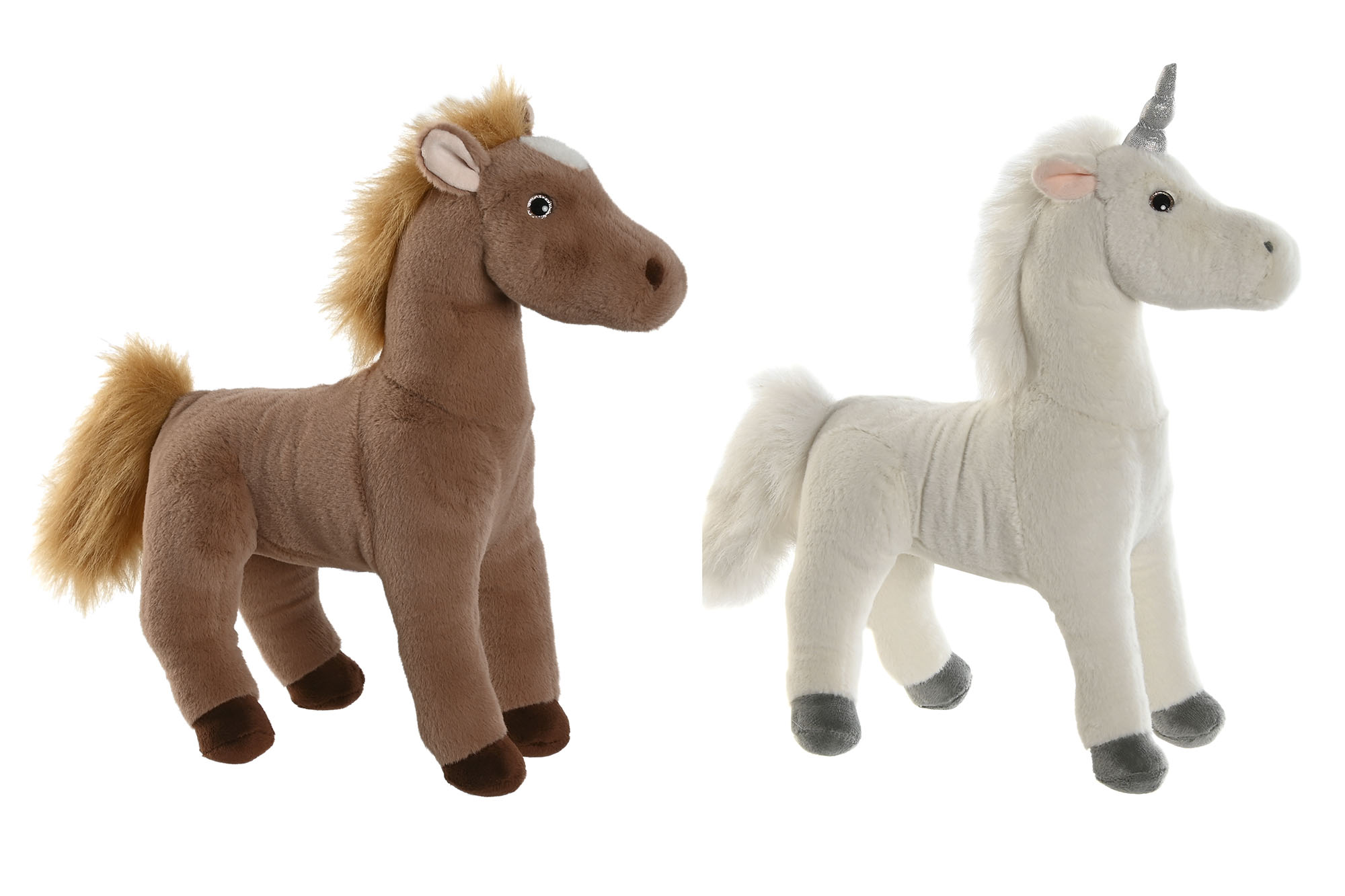 PELUCHE POLIESTER 15X30X34 CABALLO BLANCO