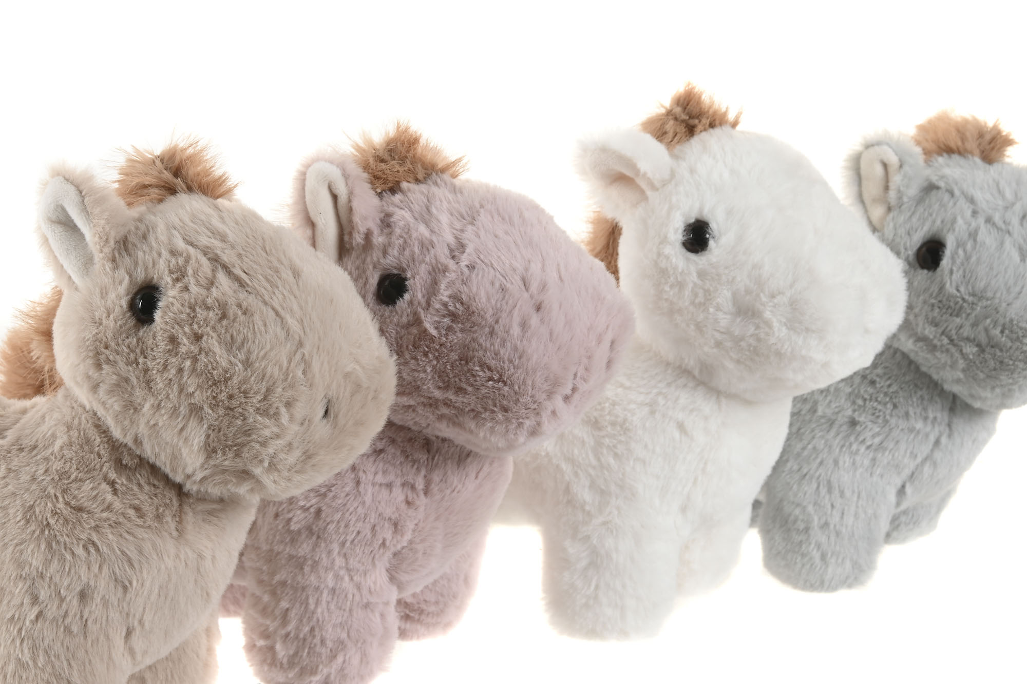PELUCHE POLIESTER 27X12X20 CABALLO GRIS 2