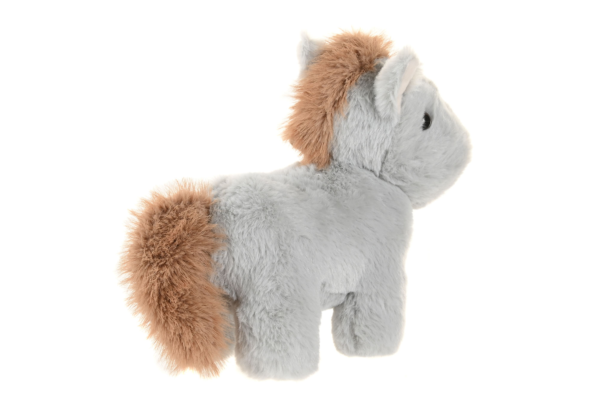 PELUCHE POLIESTER 27X12X20 CABALLO GRIS 3
