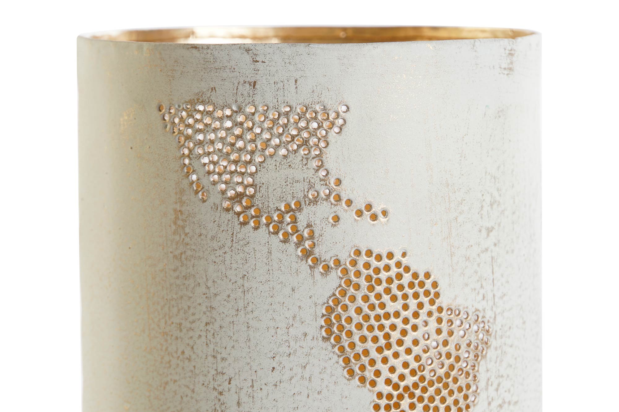 PORTAVELA METAL 15X15X22 DORADO BLANCO 3