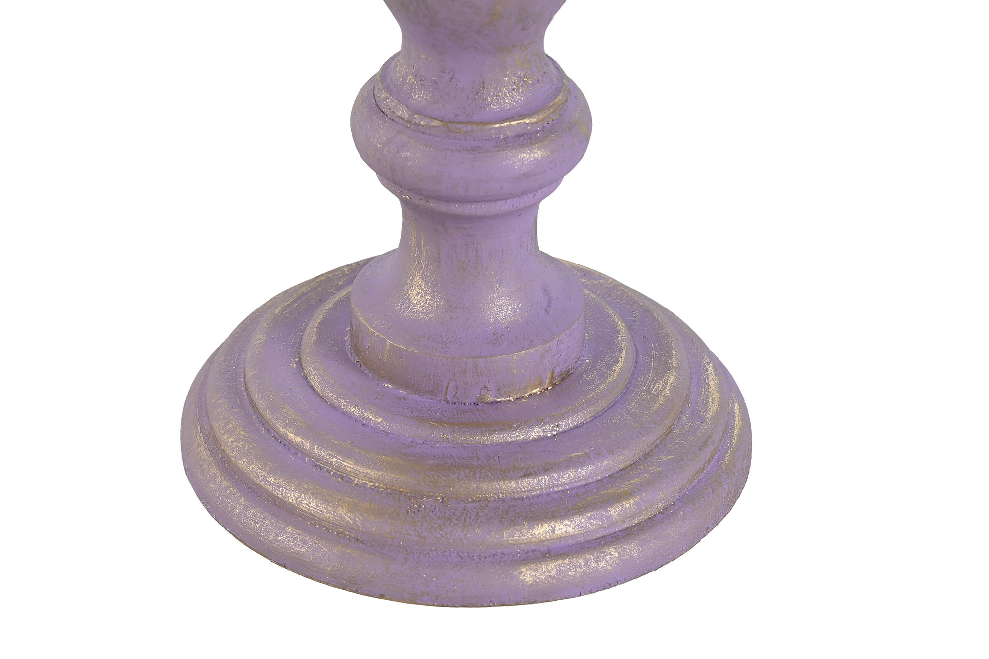 CANDELABRO MANGO METAL 12X12X34 DESGASTADO ROSA 4