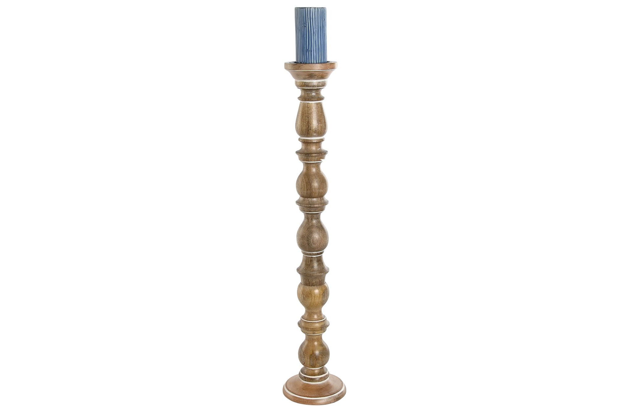 CANDELABRO MANGO 15X15X76 NATURAL MARRON 3