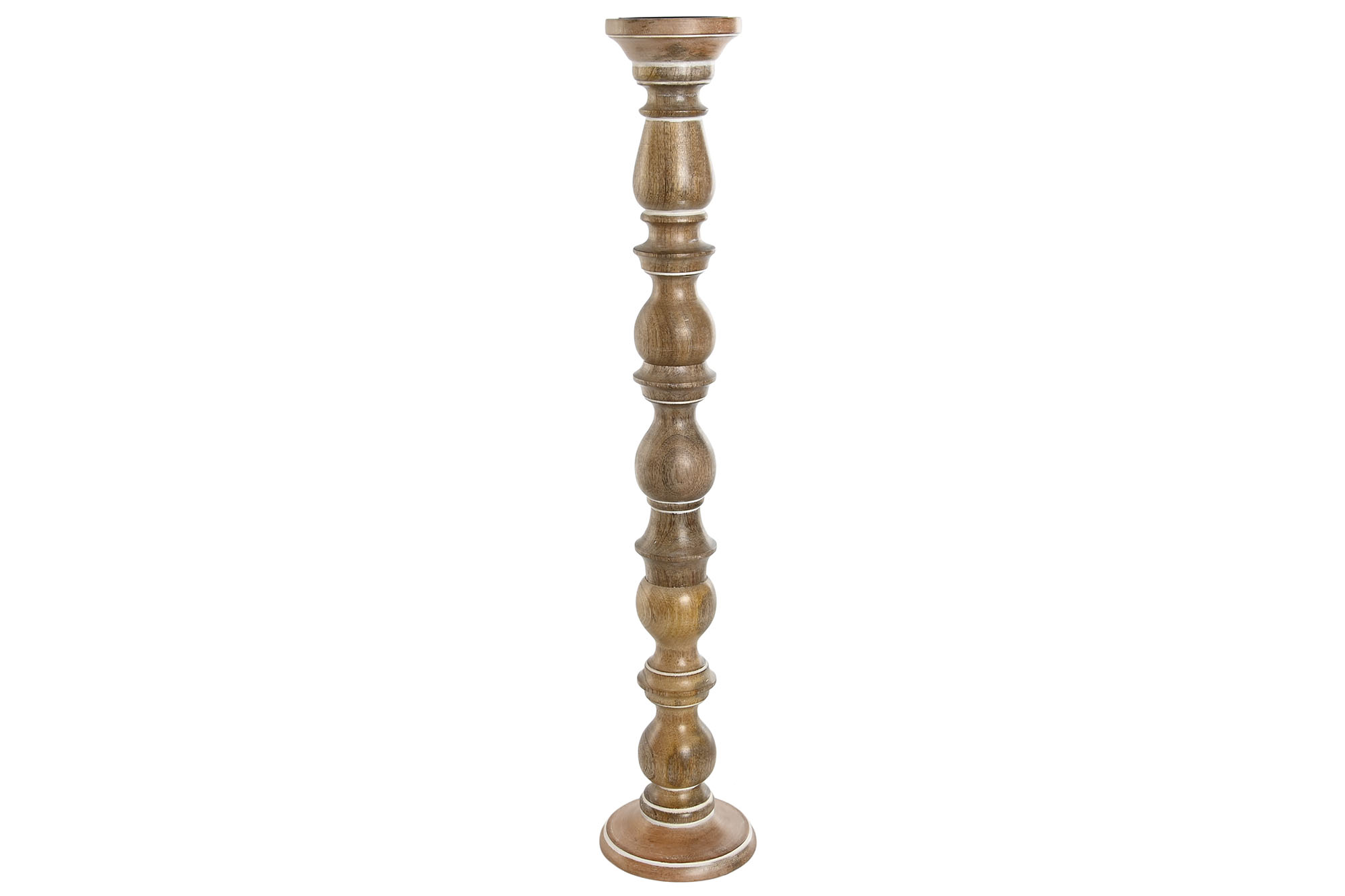 CANDELABRO MANGO 15X15X76 NATURAL MARRON