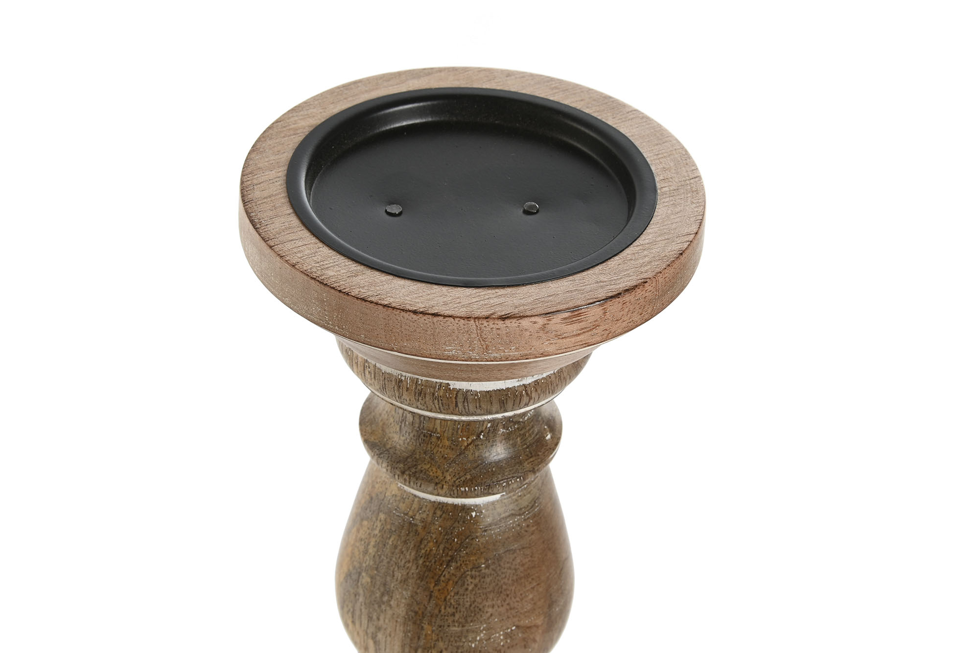 CANDELABRO MANGO 15X15X46 NATURAL MARRON 2