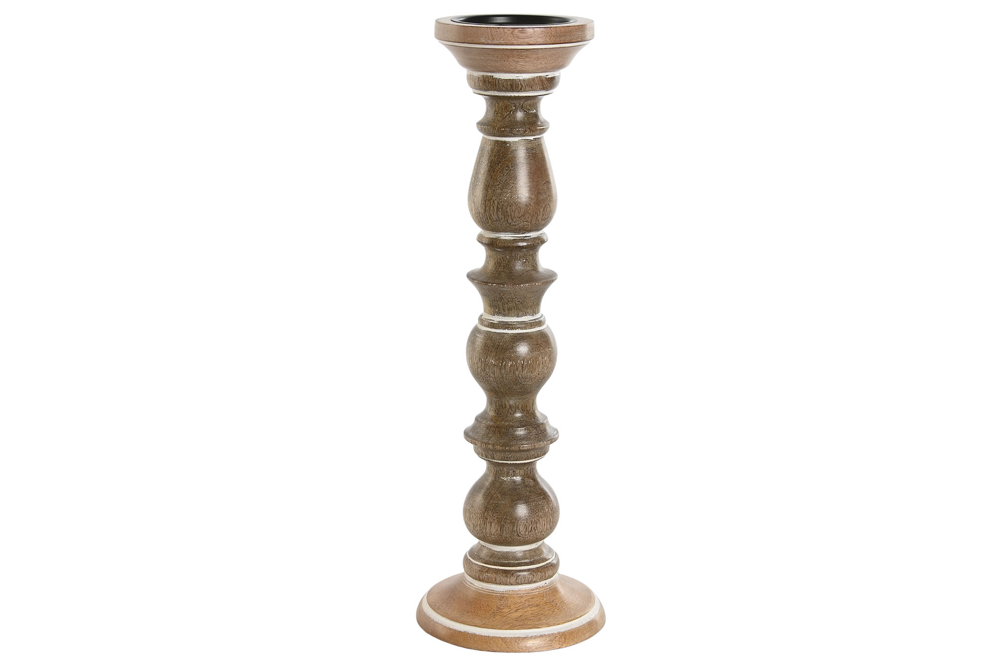 CANDELABRO MANGO 15X15X46 NATURAL MARRON