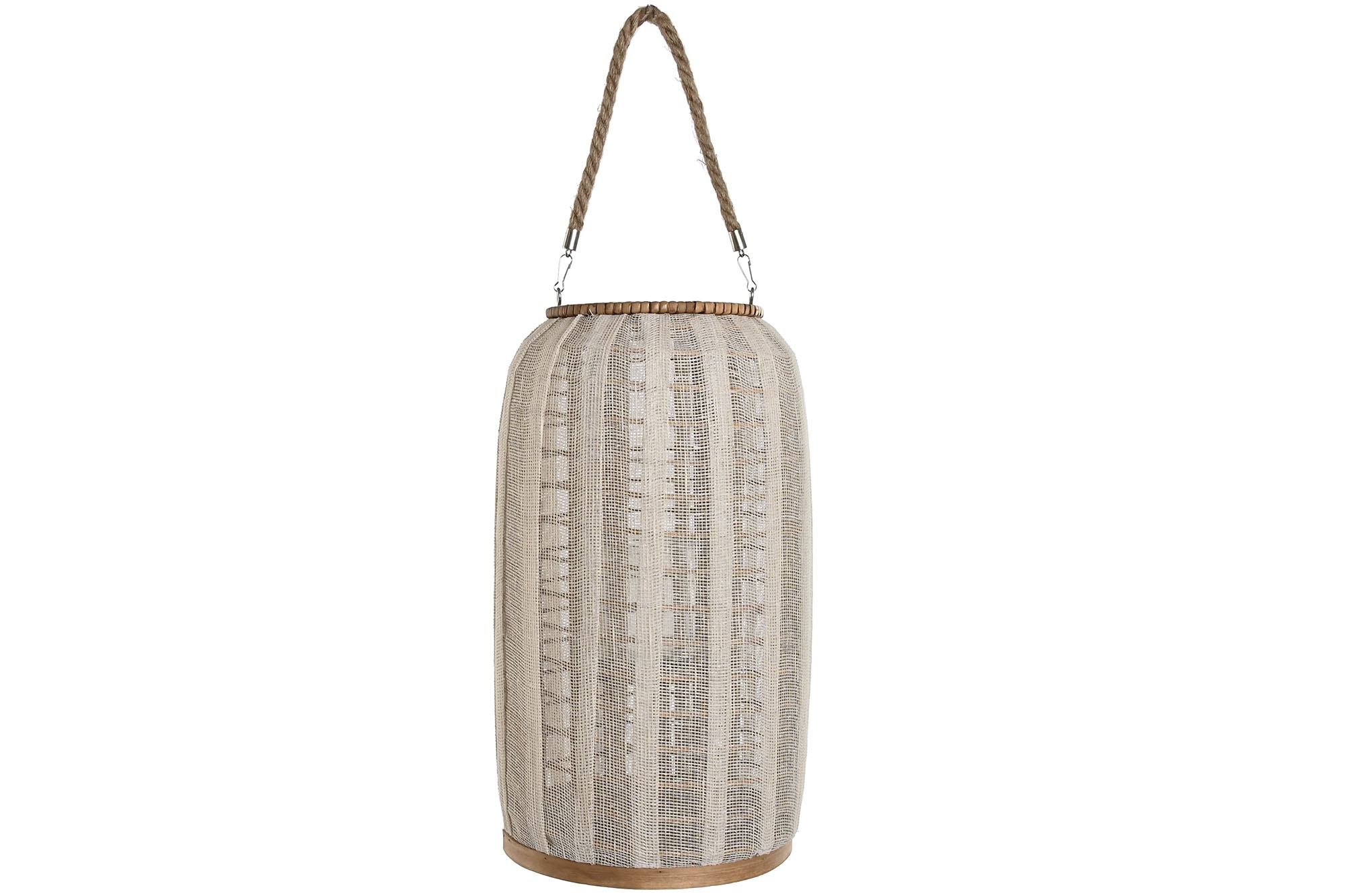 PORTAVELA BAMBU LINO 25X25X45 ASA NATURAL CRUDO