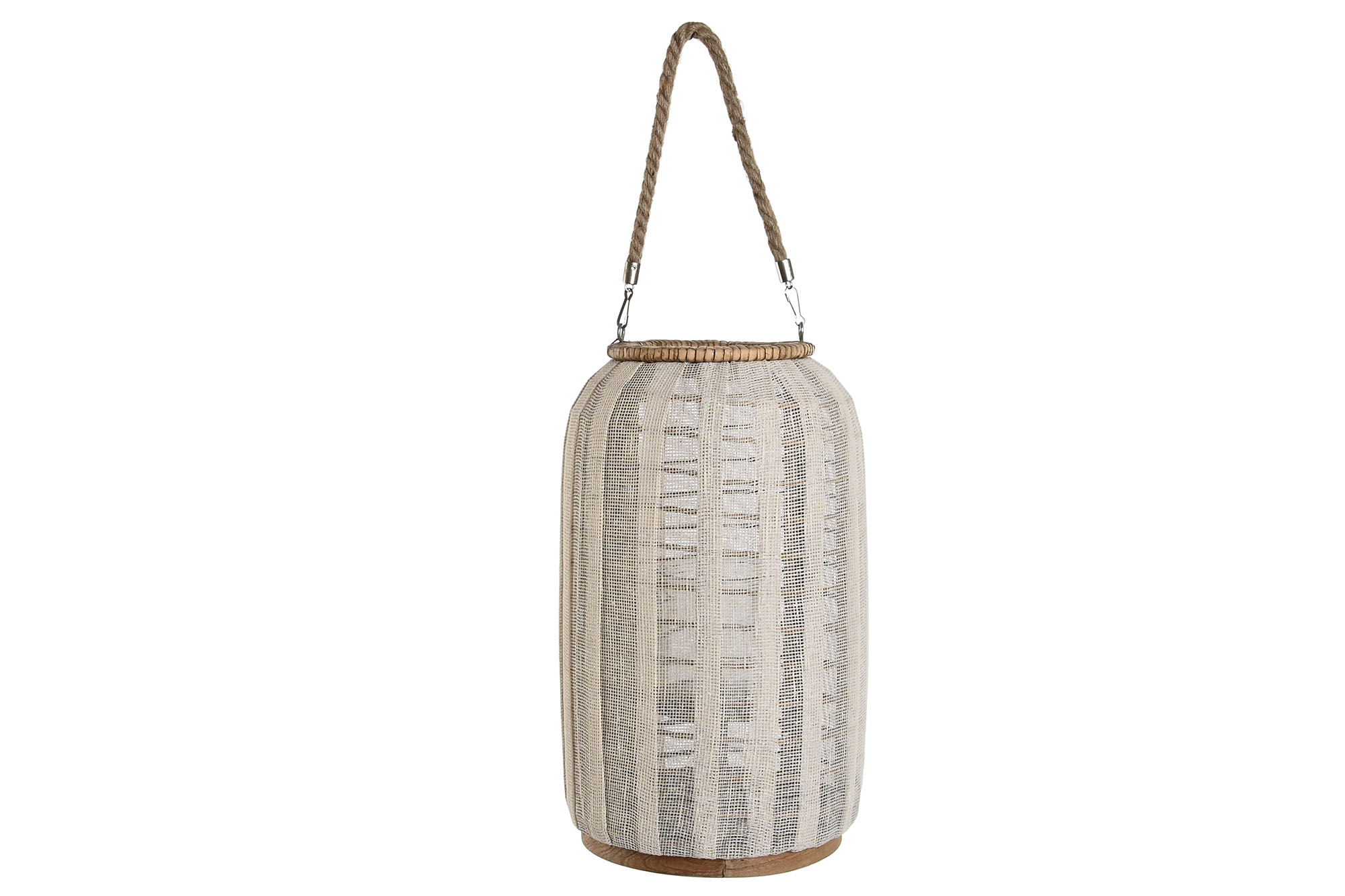 PORTAVELA BAMBU LINO 22X22X38 ASA NATURAL CRUDO