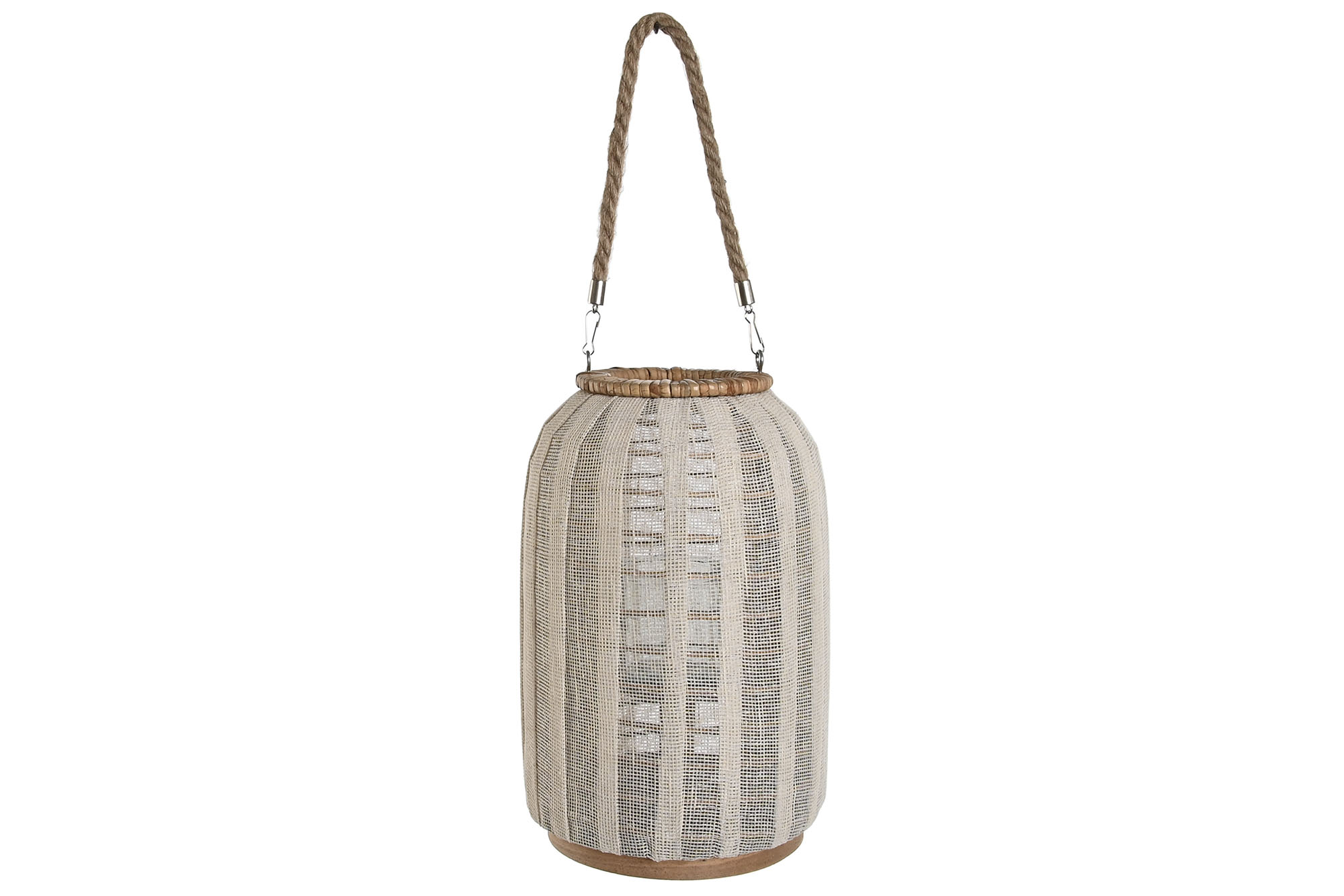 PORTAVELA BAMBU LINO 20X20X33 ASA NATURAL CRUDO