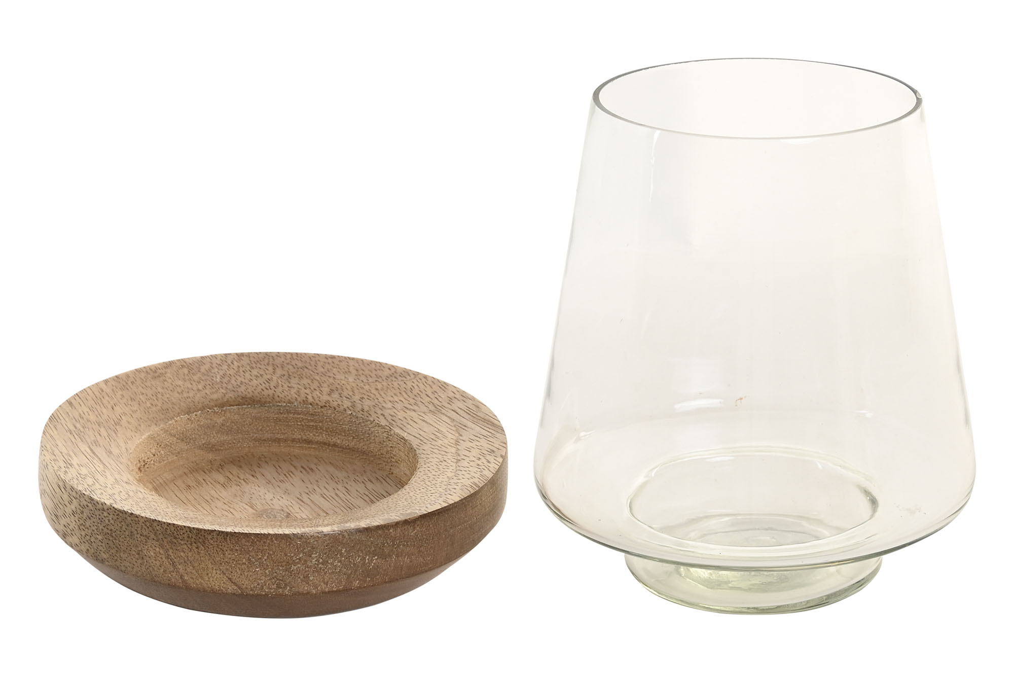 PORTAVELA SET 2 MANGO CRISTAL 12X12X15 NATURAL 2