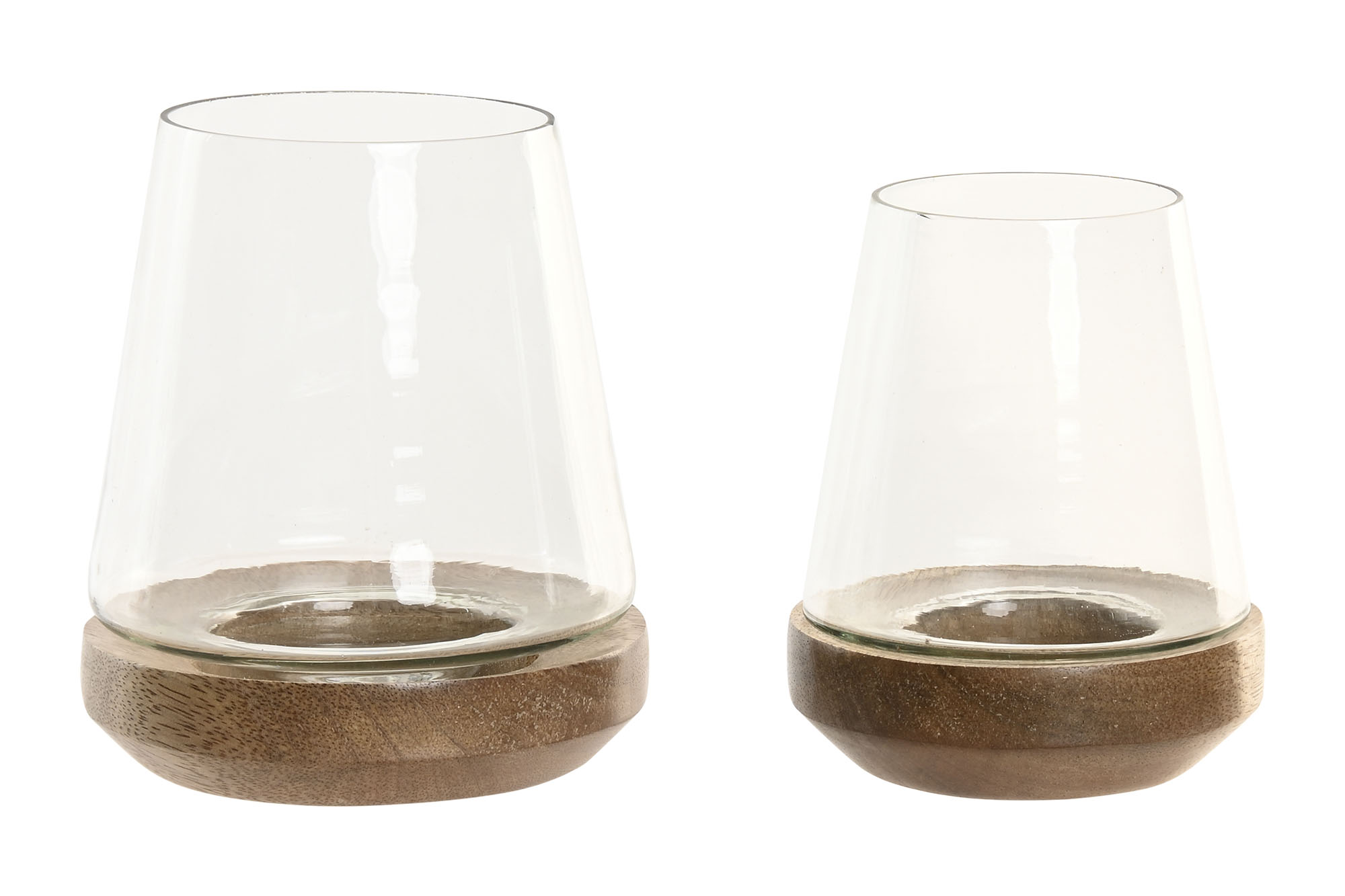 PORTAVELA SET 2 MANGO CRISTAL 12X12X15 NATURAL