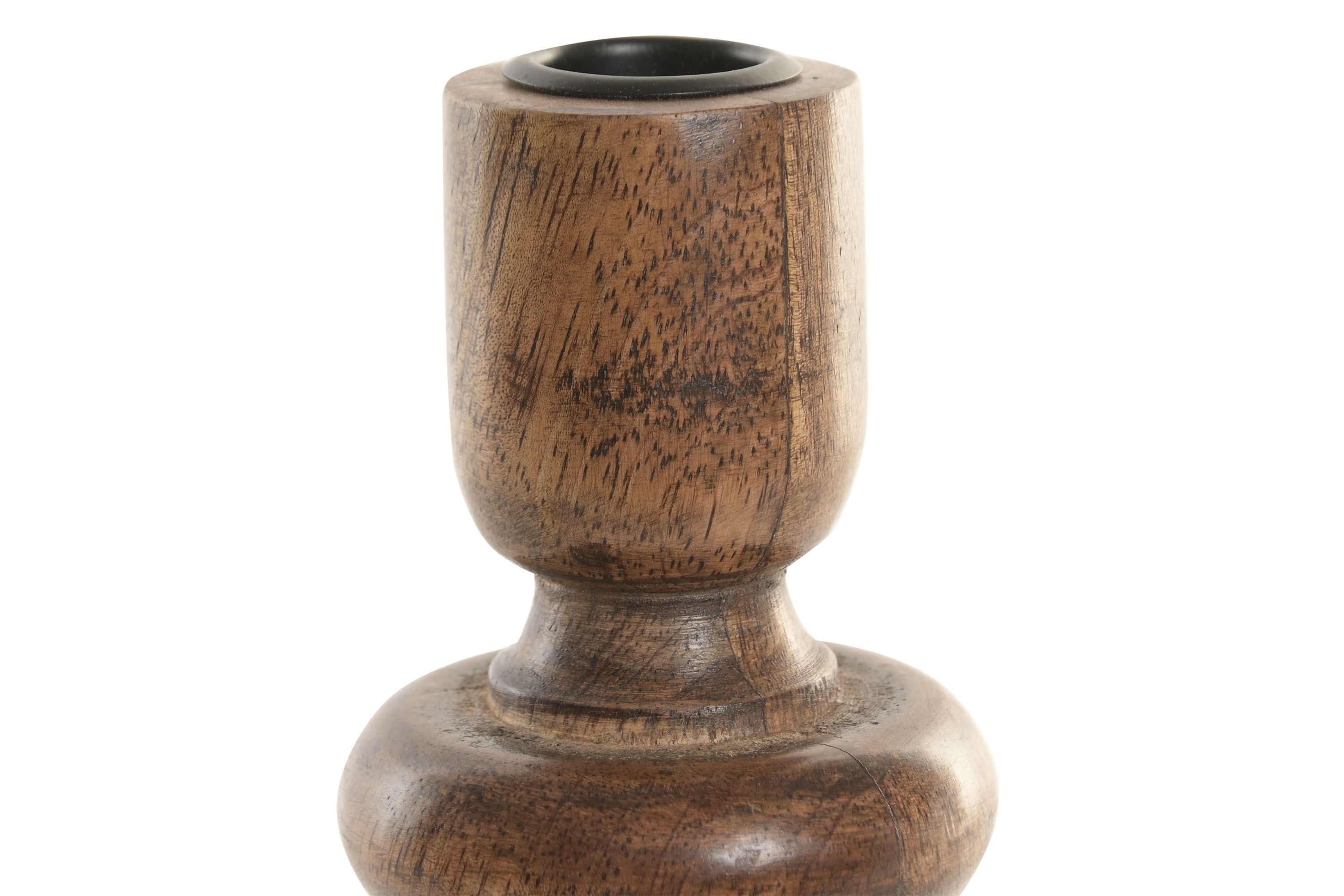 CANDELABRO SET 2 MANGO 10X10X23 NATURAL MARRON 4