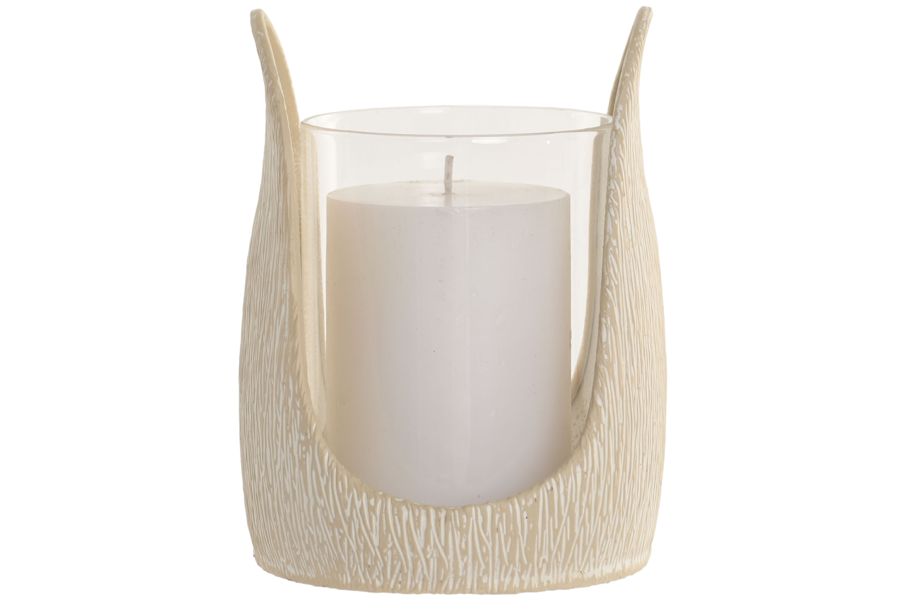 PORTAVELA SET 2 METAL CRISTAL 12,5X12,5X23,5 12X15 6