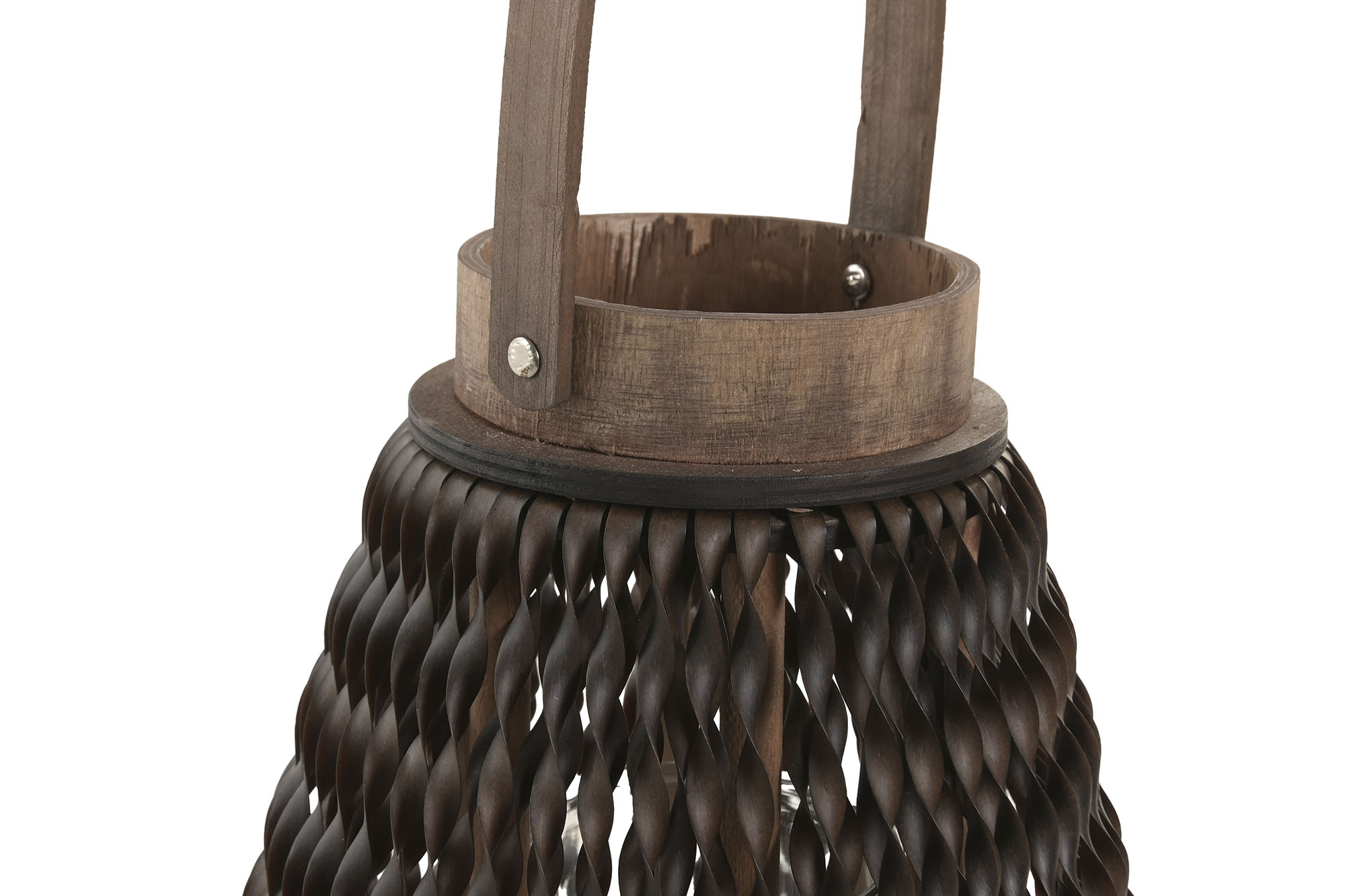 PORTAVELA PE CRISTAL 11.5X25X33 MARRON 2