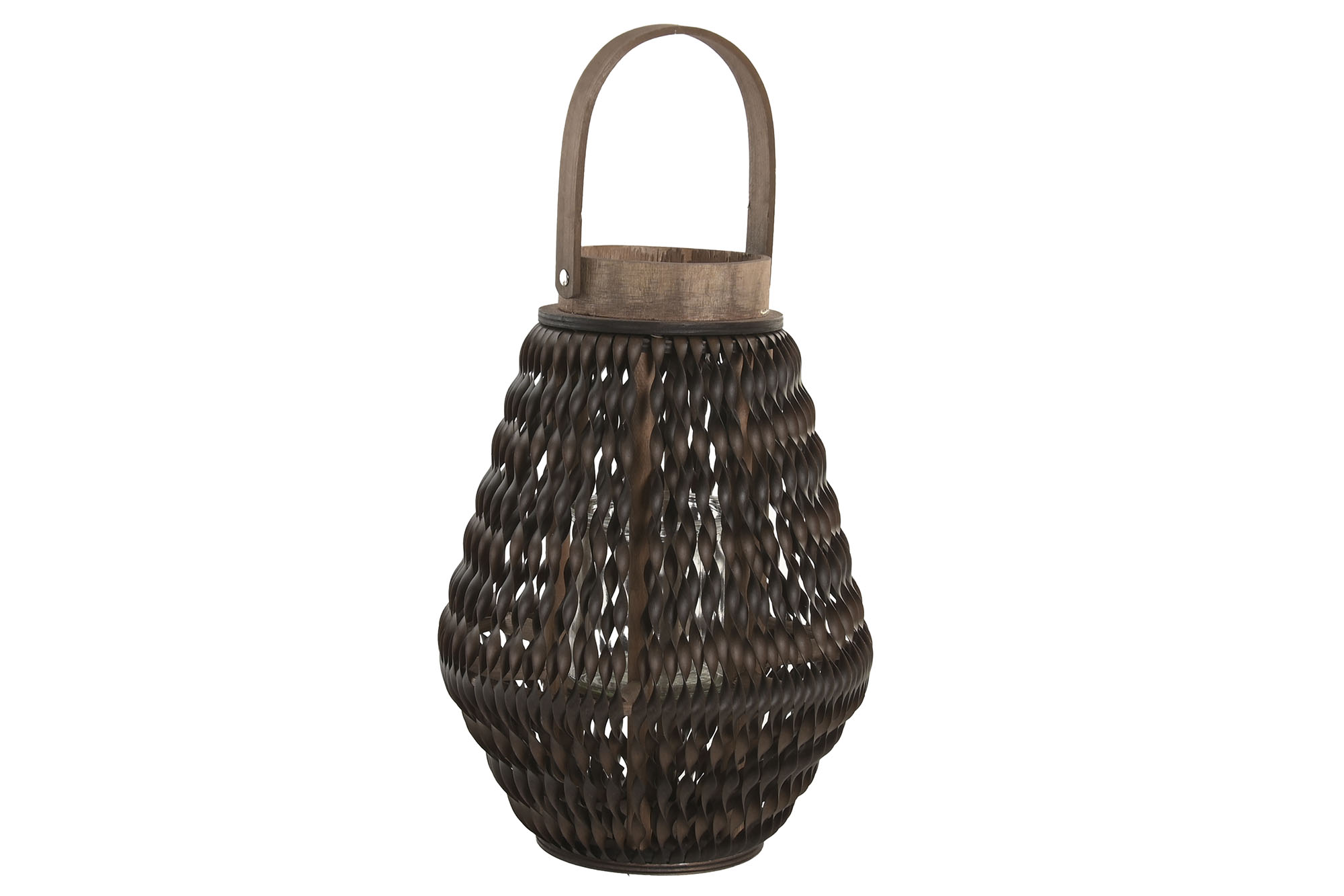 PORTAVELA PE CRISTAL 11.5X25X33 MARRON