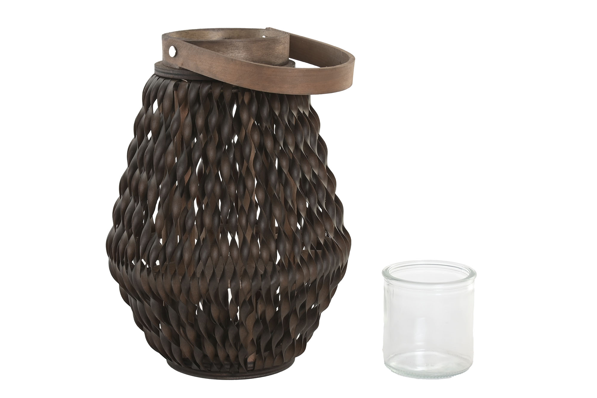 PORTAVELA PE CRISTAL 9.5X20.5X28 MARRON 3