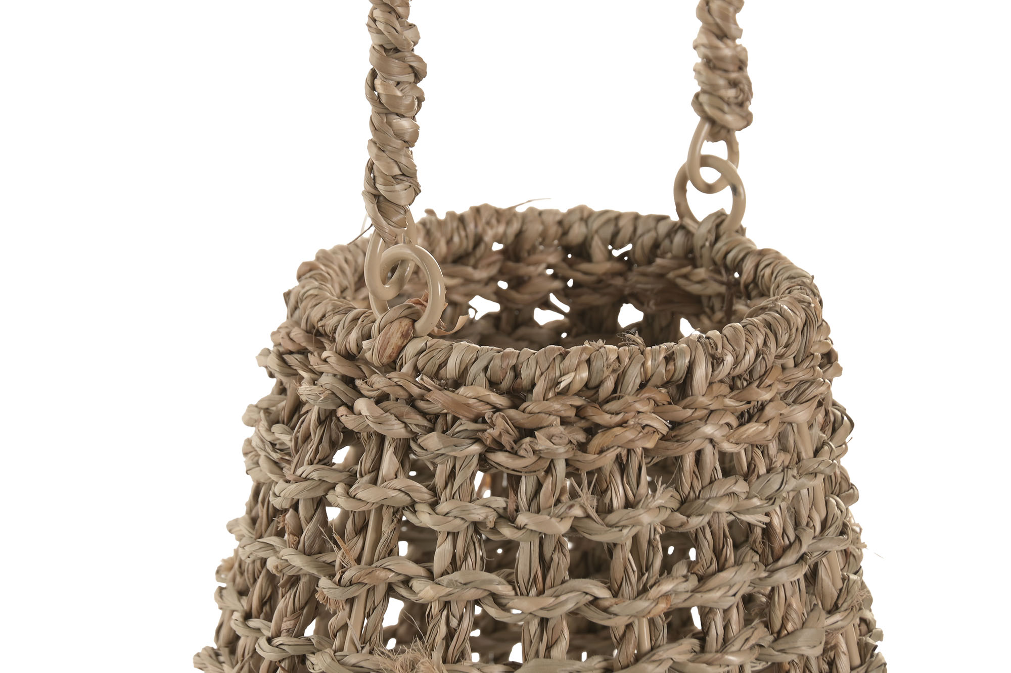 PORTAVELA SEAGRASS CRISTAL 10.5X18.5X23 NATURAL 2