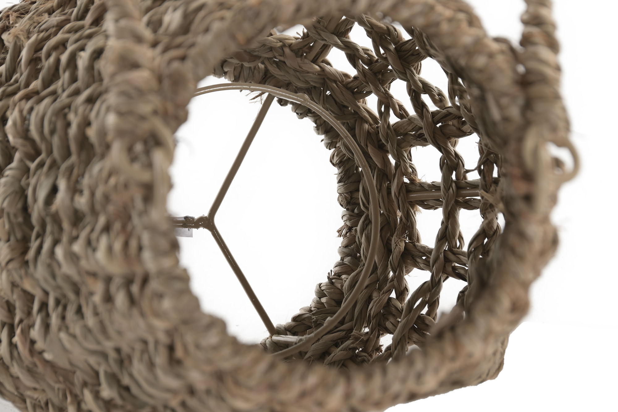 PORTAVELA SEAGRASS CRISTAL 10.5X18.5X23 NATURAL 4