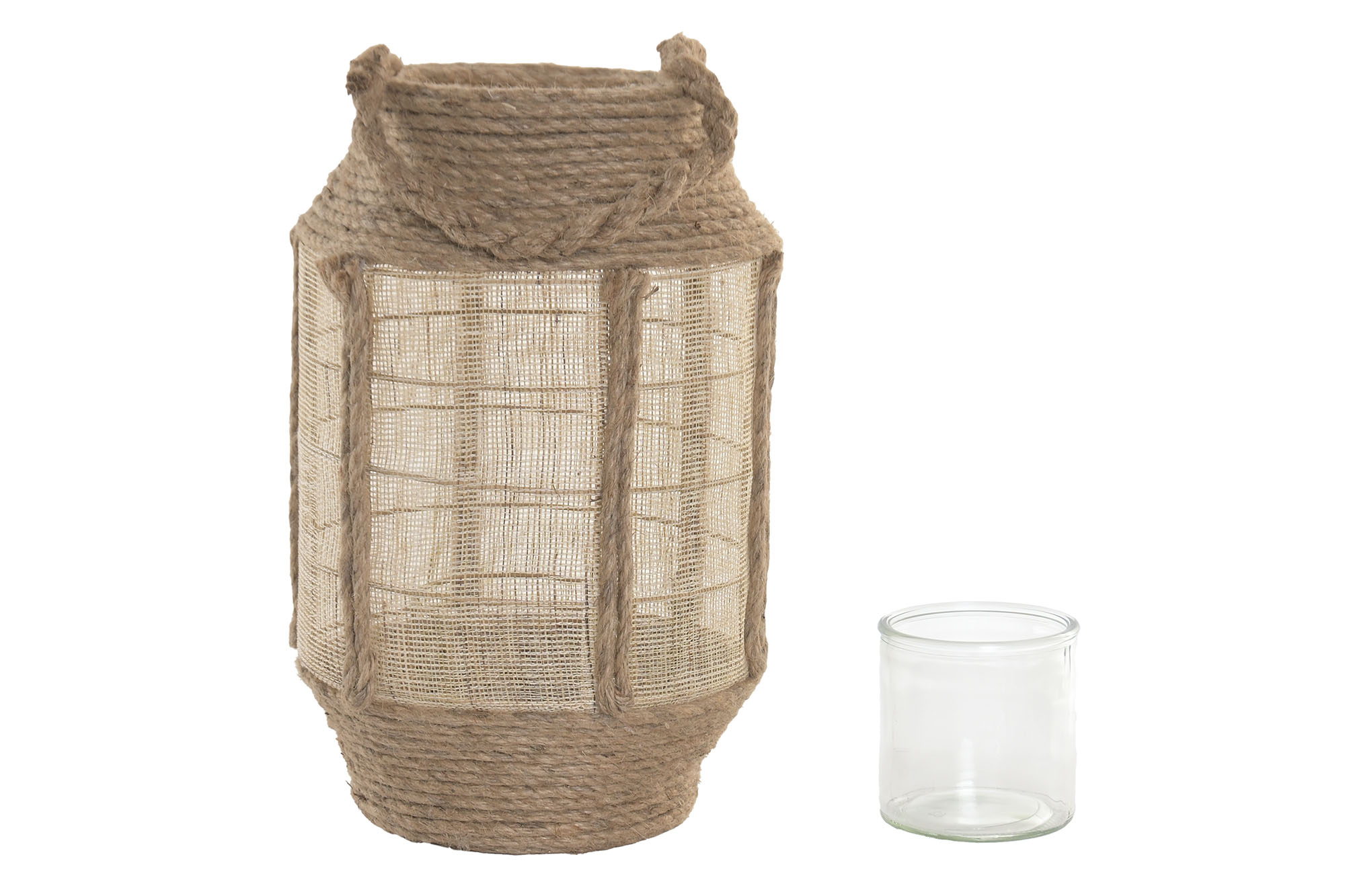 PORTAVELA HOJA DE PALMERA YUTE 14X24X36 NATURAL 3