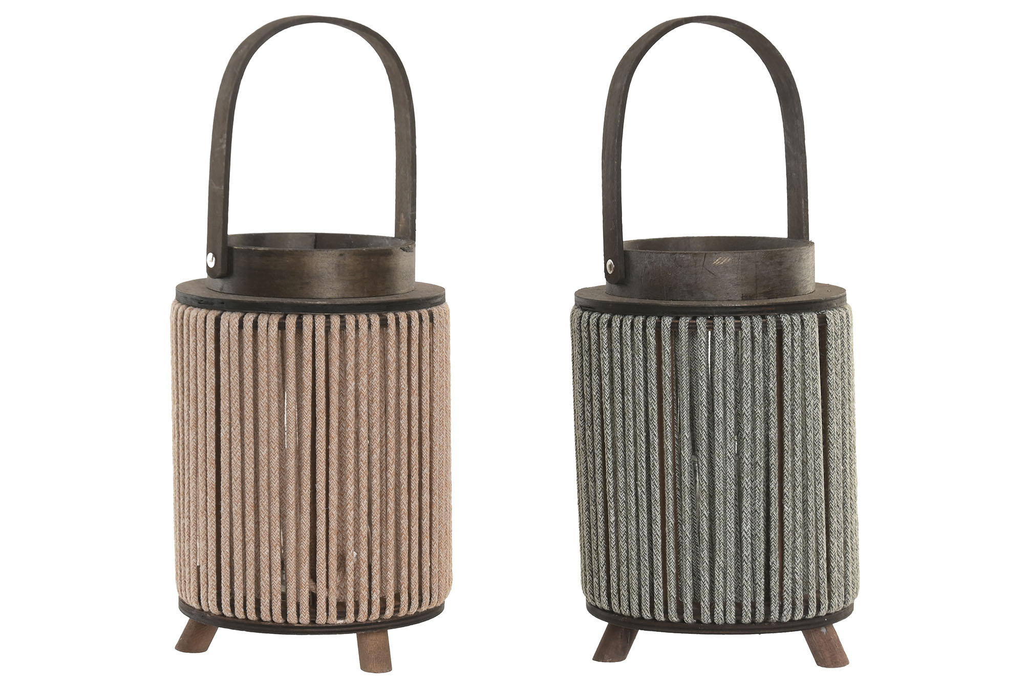 PORTAVELA ALGODON CRISTAL 13X17X23.5CM BEIGE