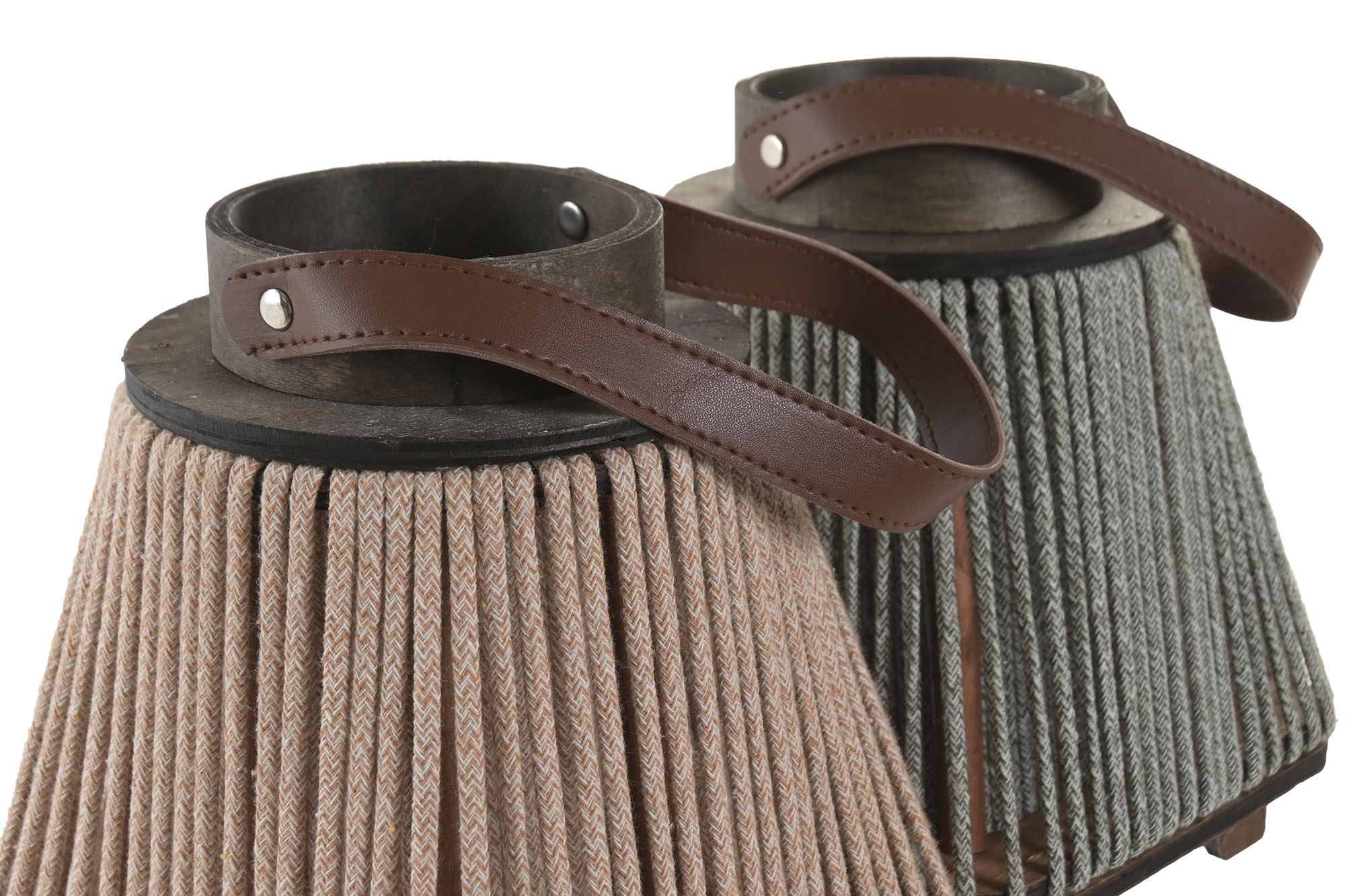 PORTAVELA ALGODON CRISTAL 10X18.5X20CM BEIGE 2