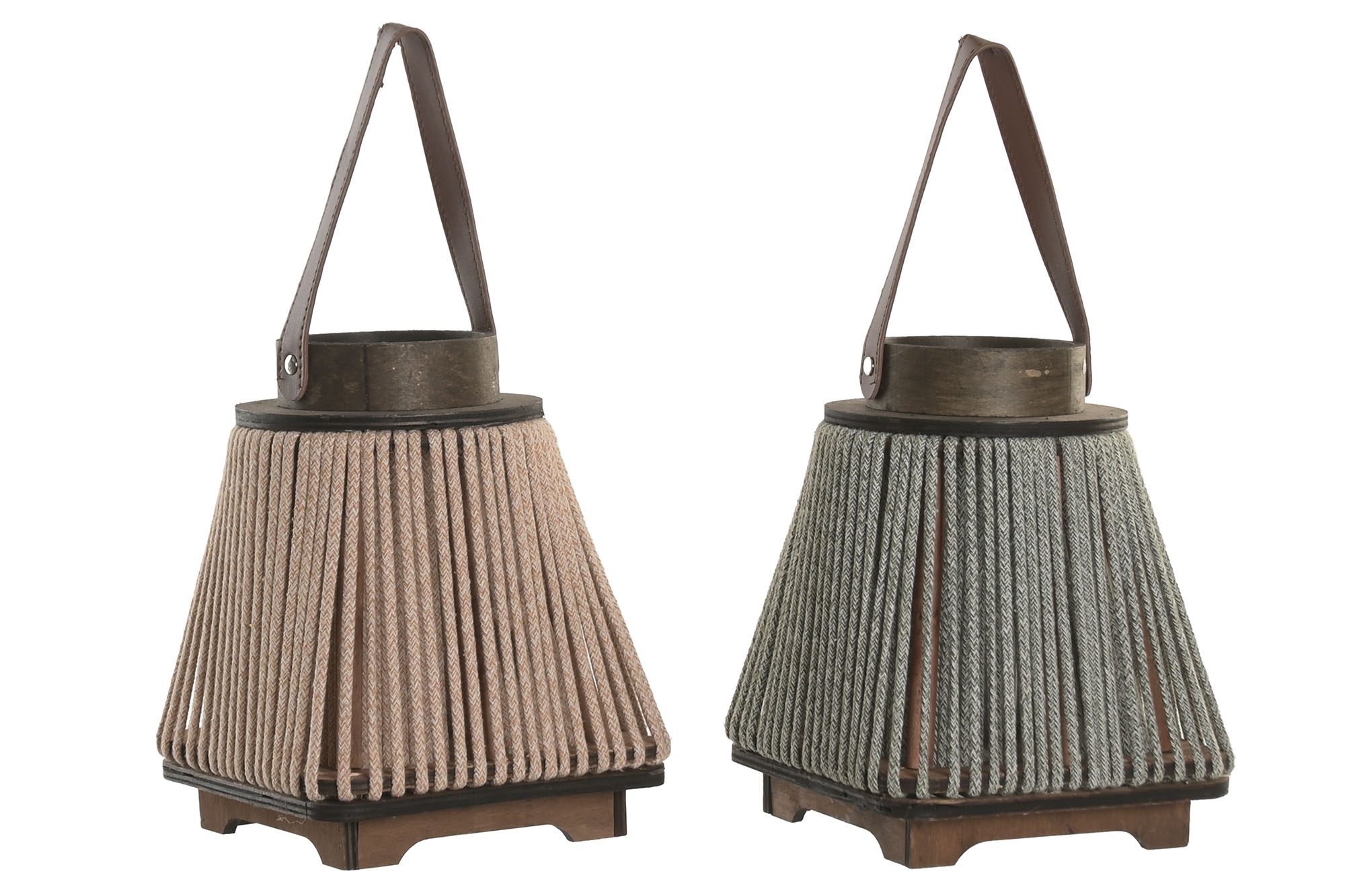 PORTAVELA ALGODON CRISTAL 10X18.5X20CM BEIGE