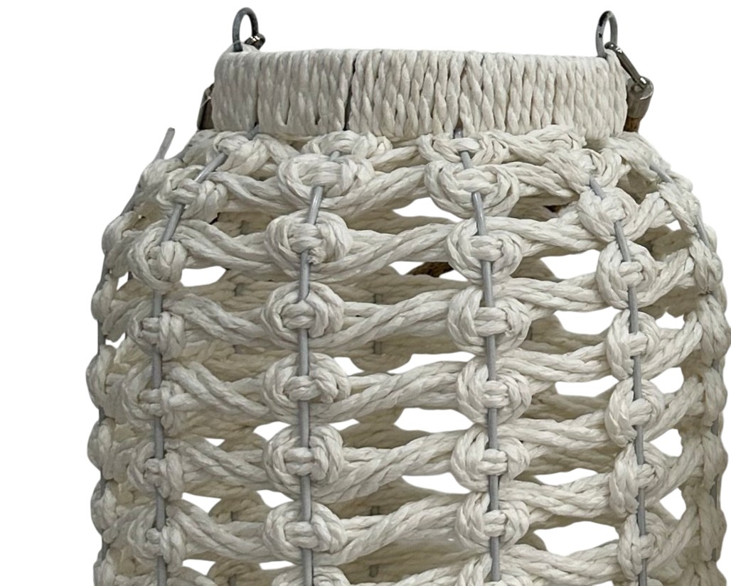 PORTAVELA  FIBRA DE PAPEL METAL 25X25X47CM 3