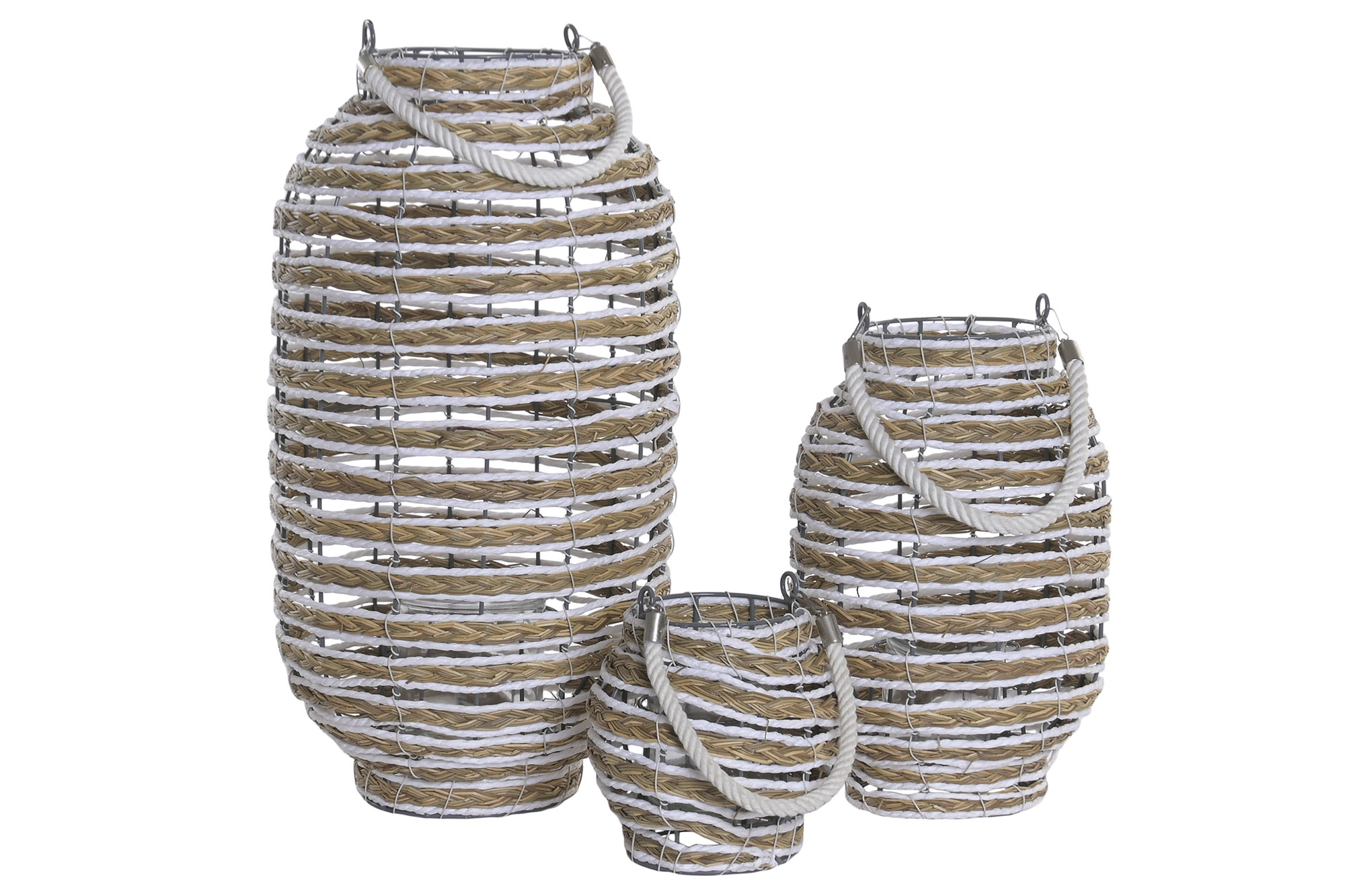 PORTAVELA SEAGRASS METAL 18X18X30CM 3