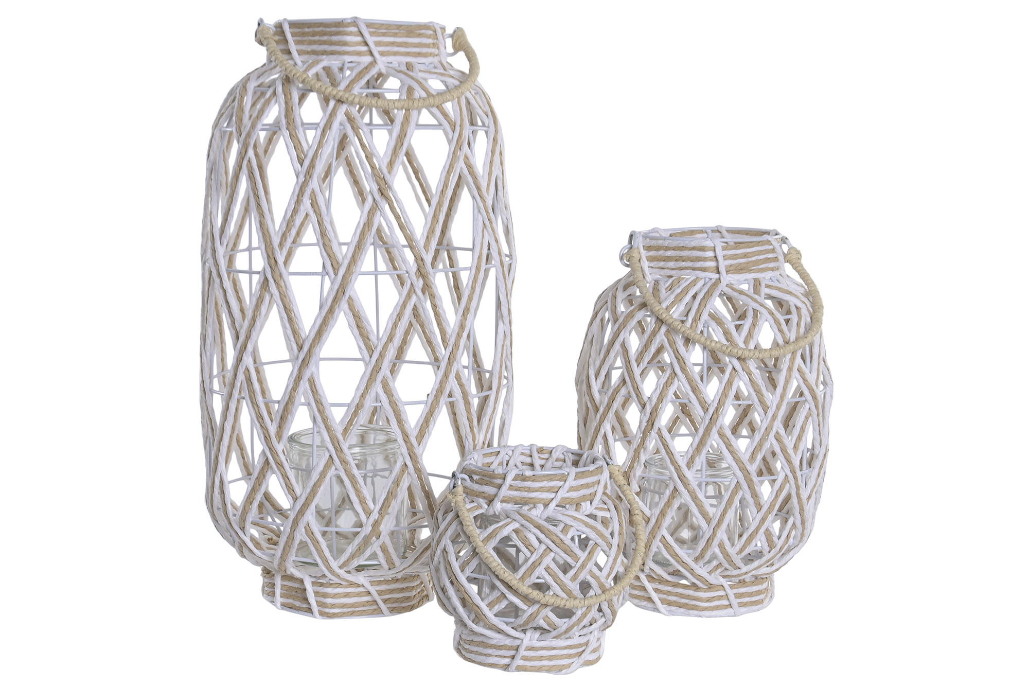 PORTAVELA  FIBRA DE PAPEL METAL 25X25X47CM 2