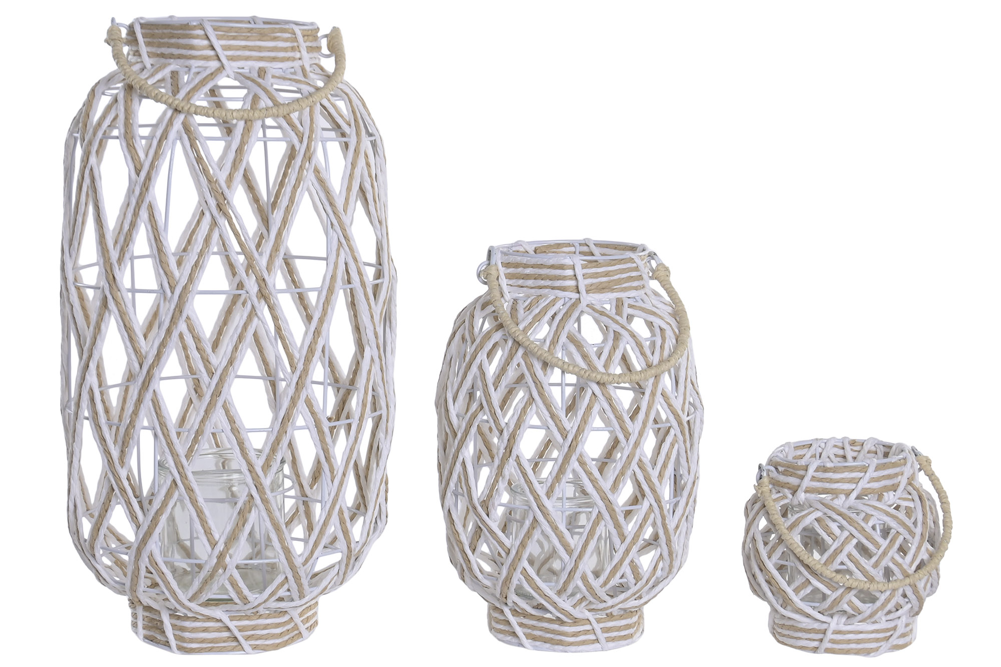 PORTAVELA  FIBRA DE PAPEL METAL 25X25X47CM
