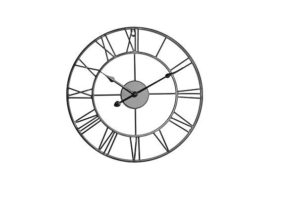 RELOJ PARED METAL 40X3X40CM NEGRO