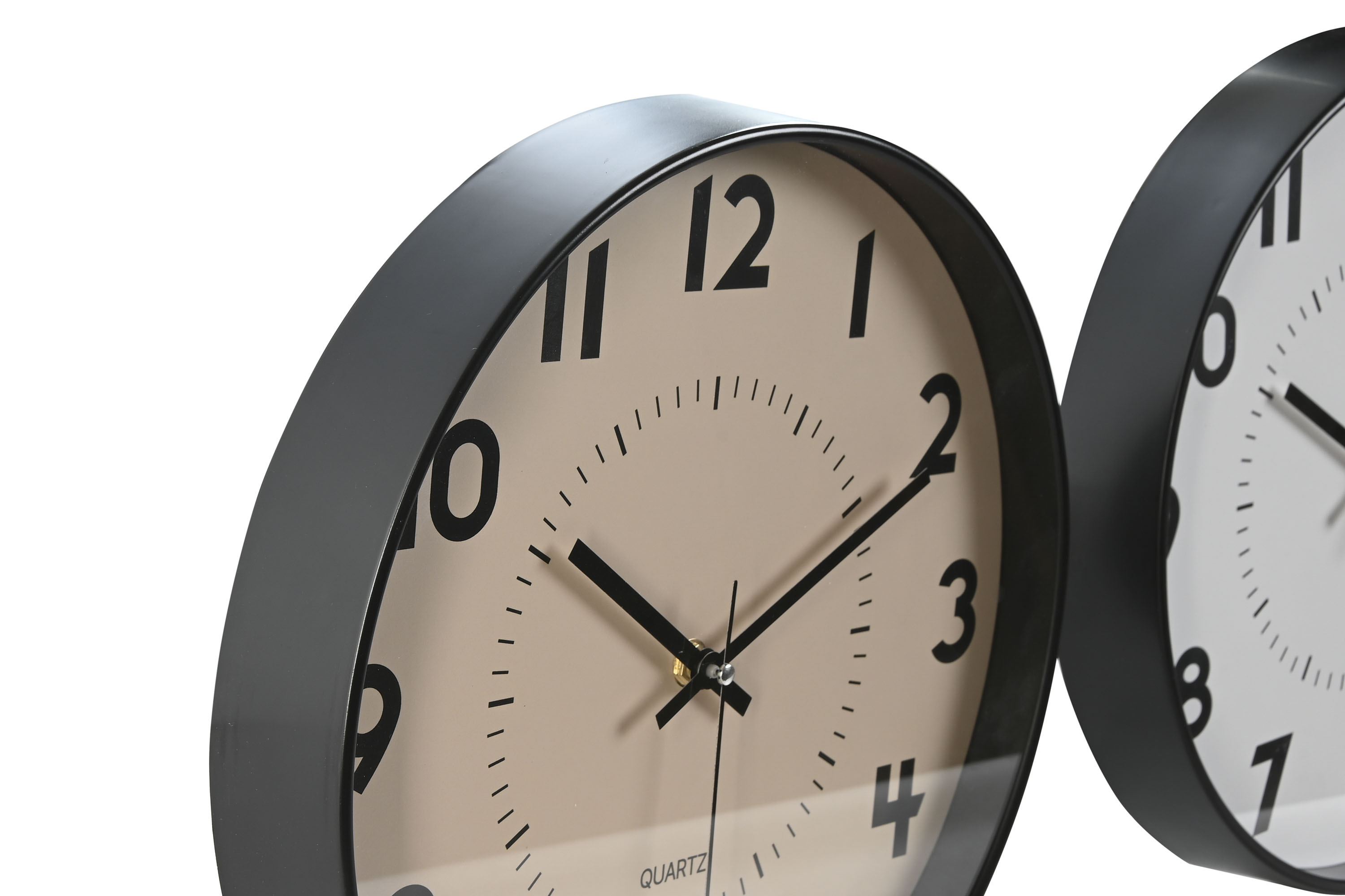 RELOJ PARED PVC 30X4X30 SILENCIOSO BEIGE 2