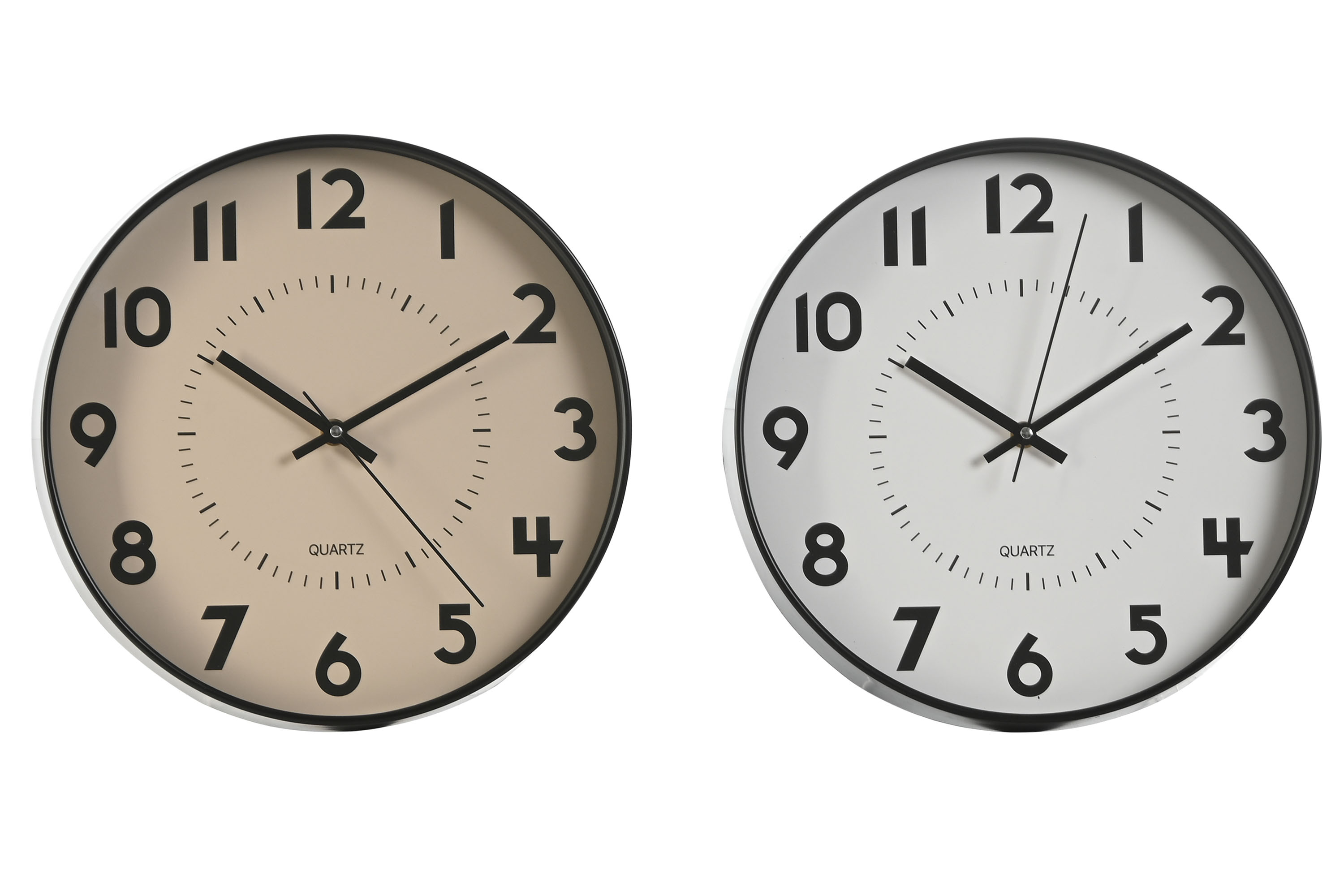 RELOJ PARED PVC 30X4X30 SILENCIOSO BEIGE