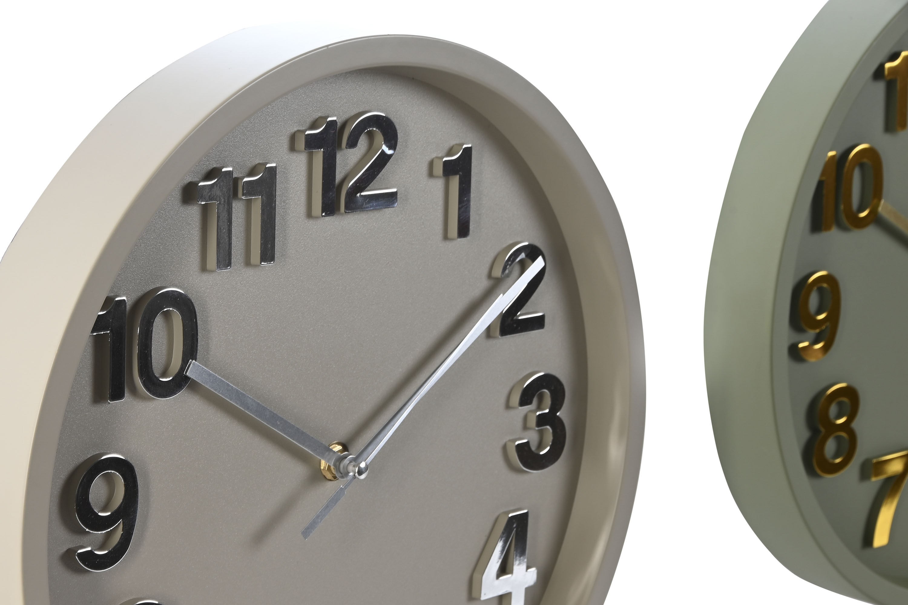 RELOJ PARED PVC 30X4X30 SILENCIOSO VERDE 2