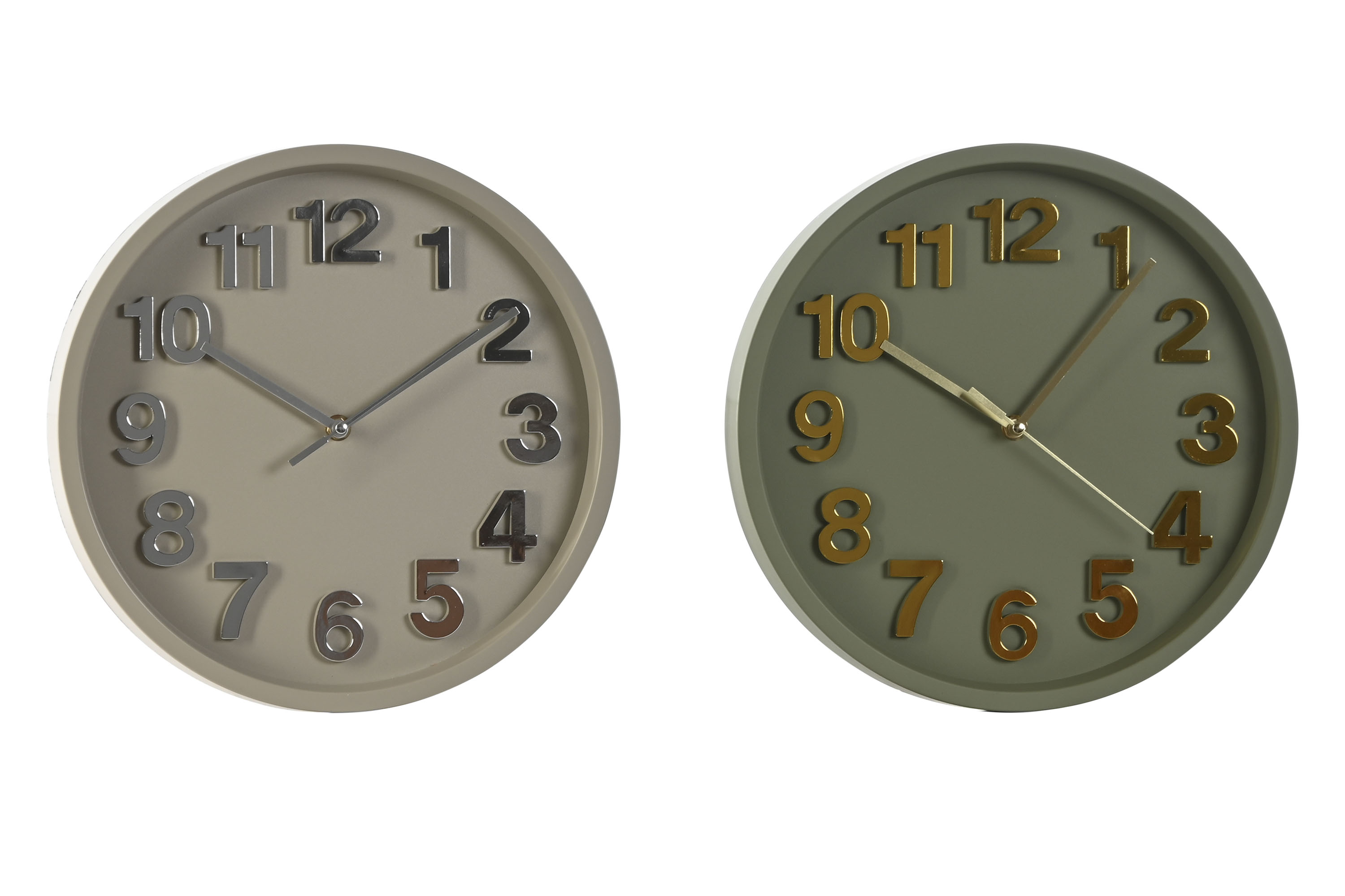 RELOJ PARED PVC 30X4X30 SILENCIOSO VERDE
